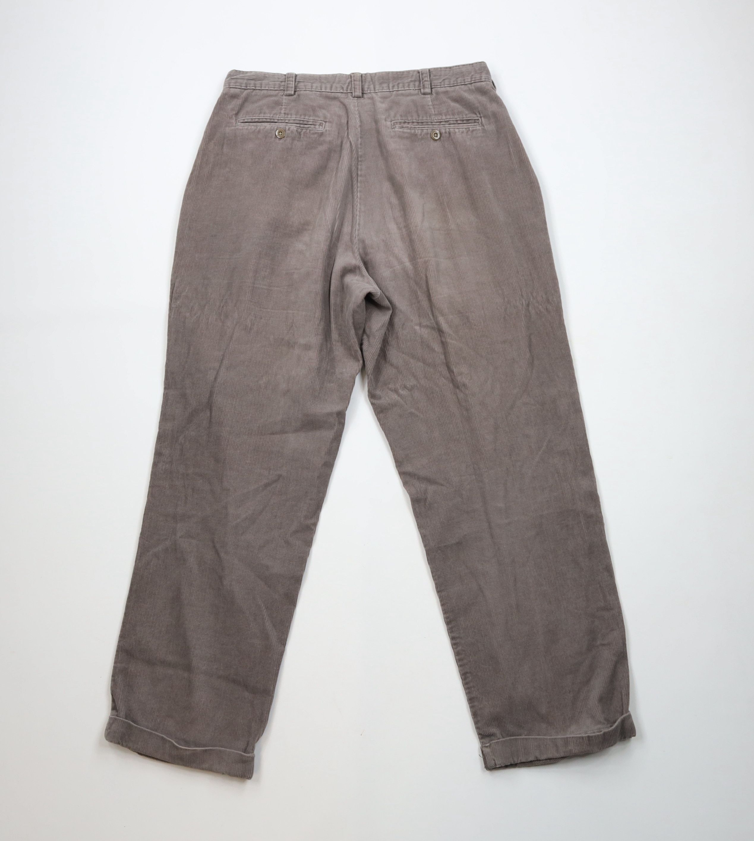 Vintage Vintage 90s Streetwear Cuffed Wide Leg Corduroy Chino Pants Size US 34 / EU 50 - 10 Thumbnail