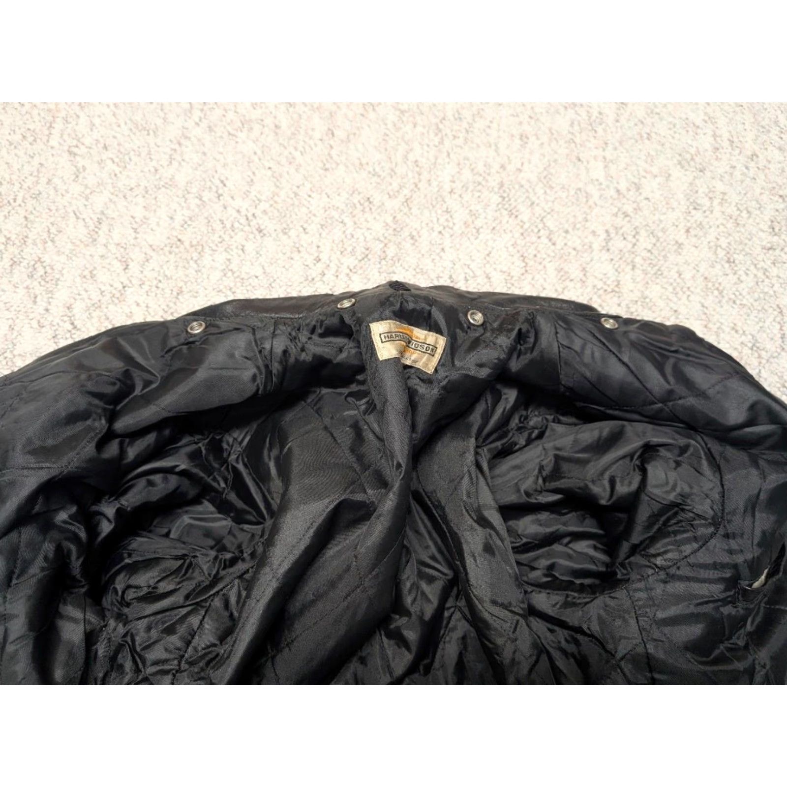 Harley Davidson VINTAGE Harley-Davidson motorcycle Jacket 44 black L Mens Size US L / EU 52-54 / 3 - 6 Thumbnail
