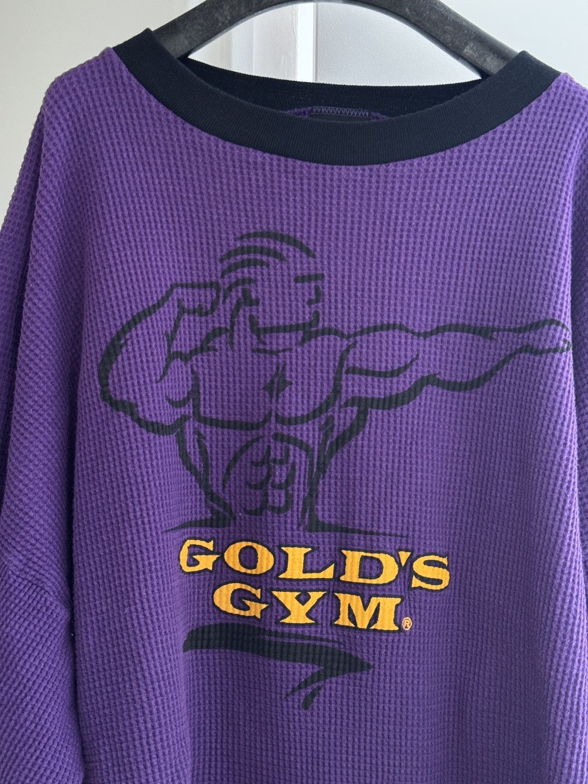 Vintage *RARE* GOLD’S GYM 80s VINTAGE BODYBUILDING THERMAL TEE Size US L / EU 52-54 / 3 - 2 Thumbnail