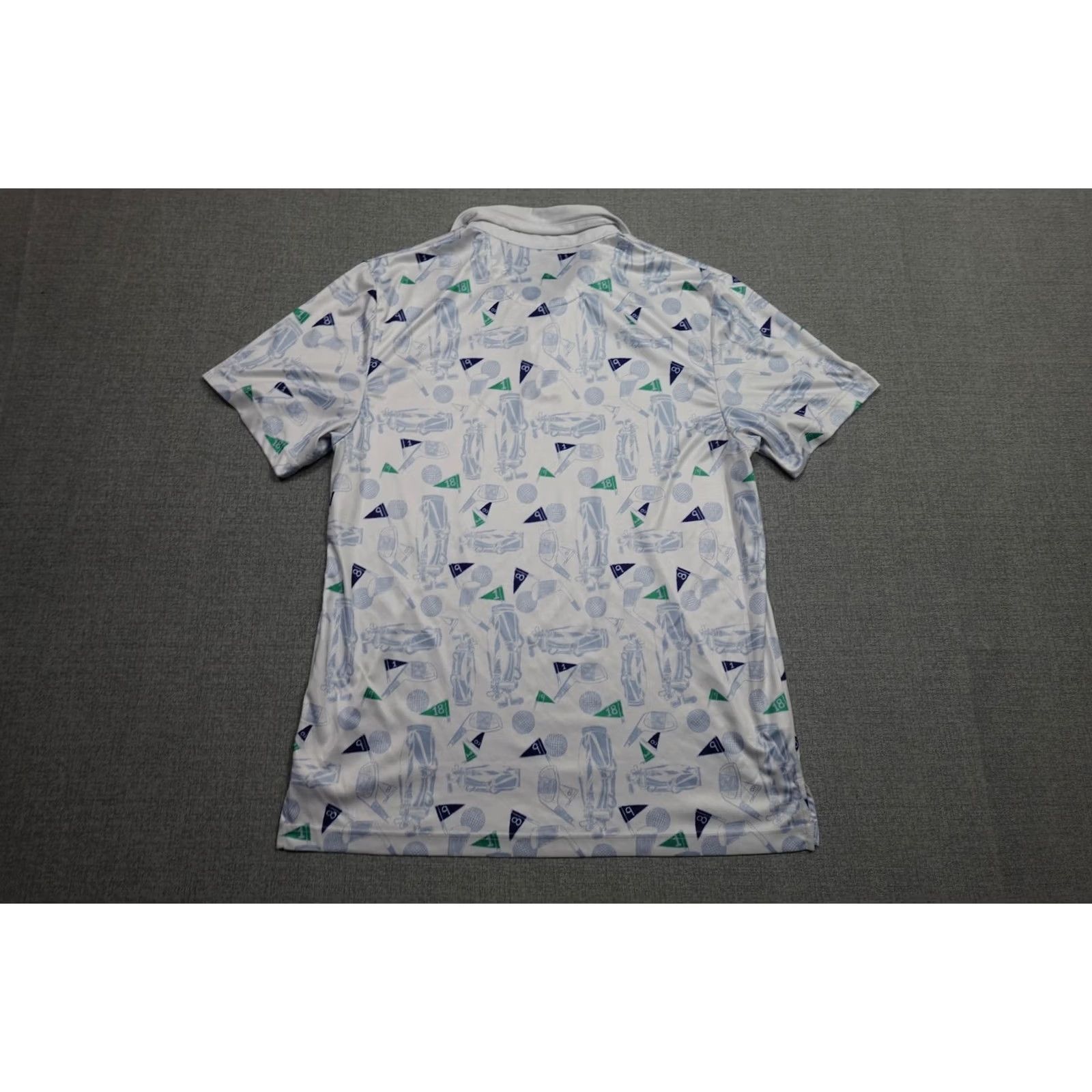 PGA Tour PGA TOUR Pro Series Polo Mens Large White Golf Bag Print Athletic Fit Shirt Size US L / EU 52-54 / 3 - 4 Thumbnail