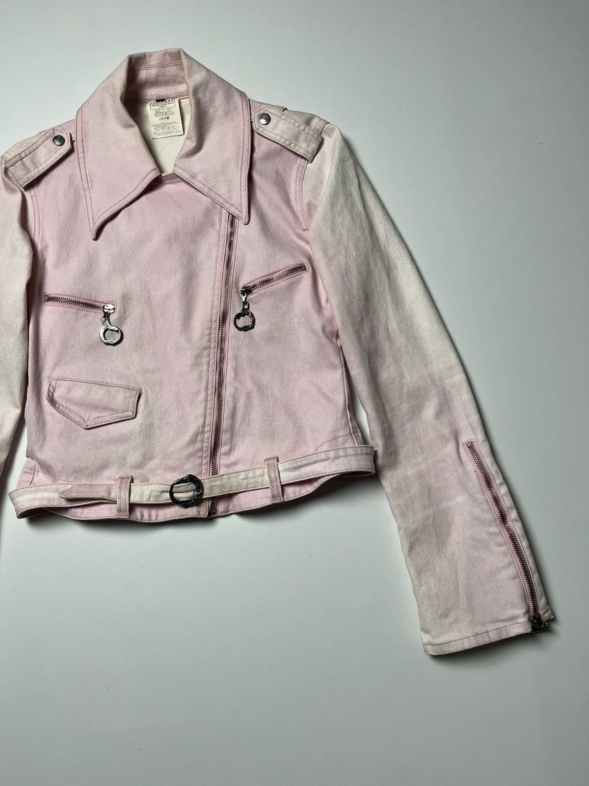 Just Cavalli Vintage Just Cavalli Pink Moto Jacket Size S / US 4 / IT 40 - 3 Thumbnail