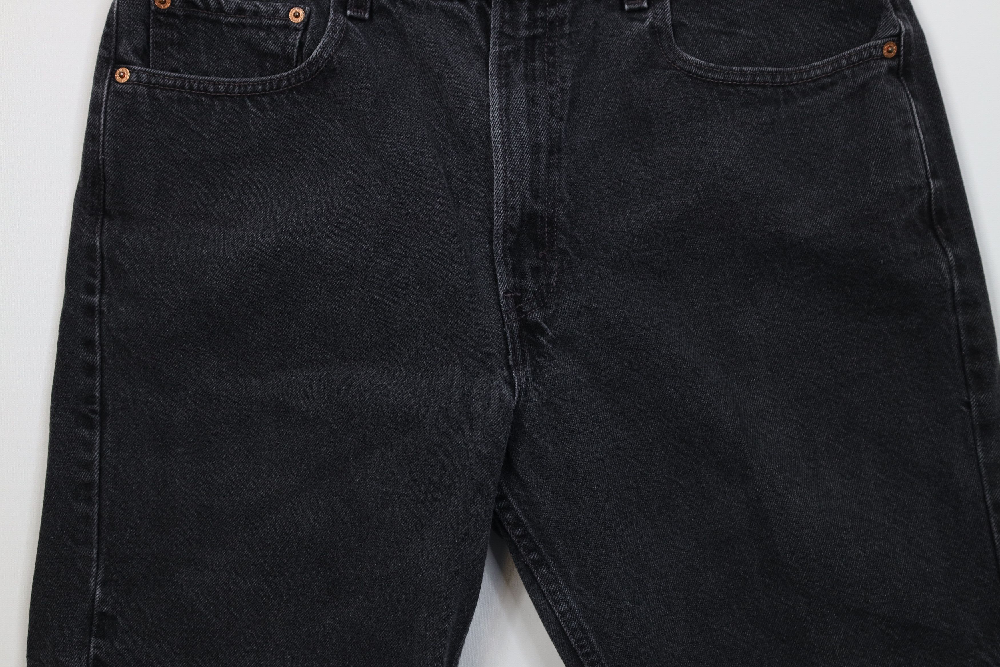 Levi's Vintage Y2K 2003 Levis 505 Fit Denim Jean Shorts Black Size US 36 / EU 52 - 3 Thumbnail