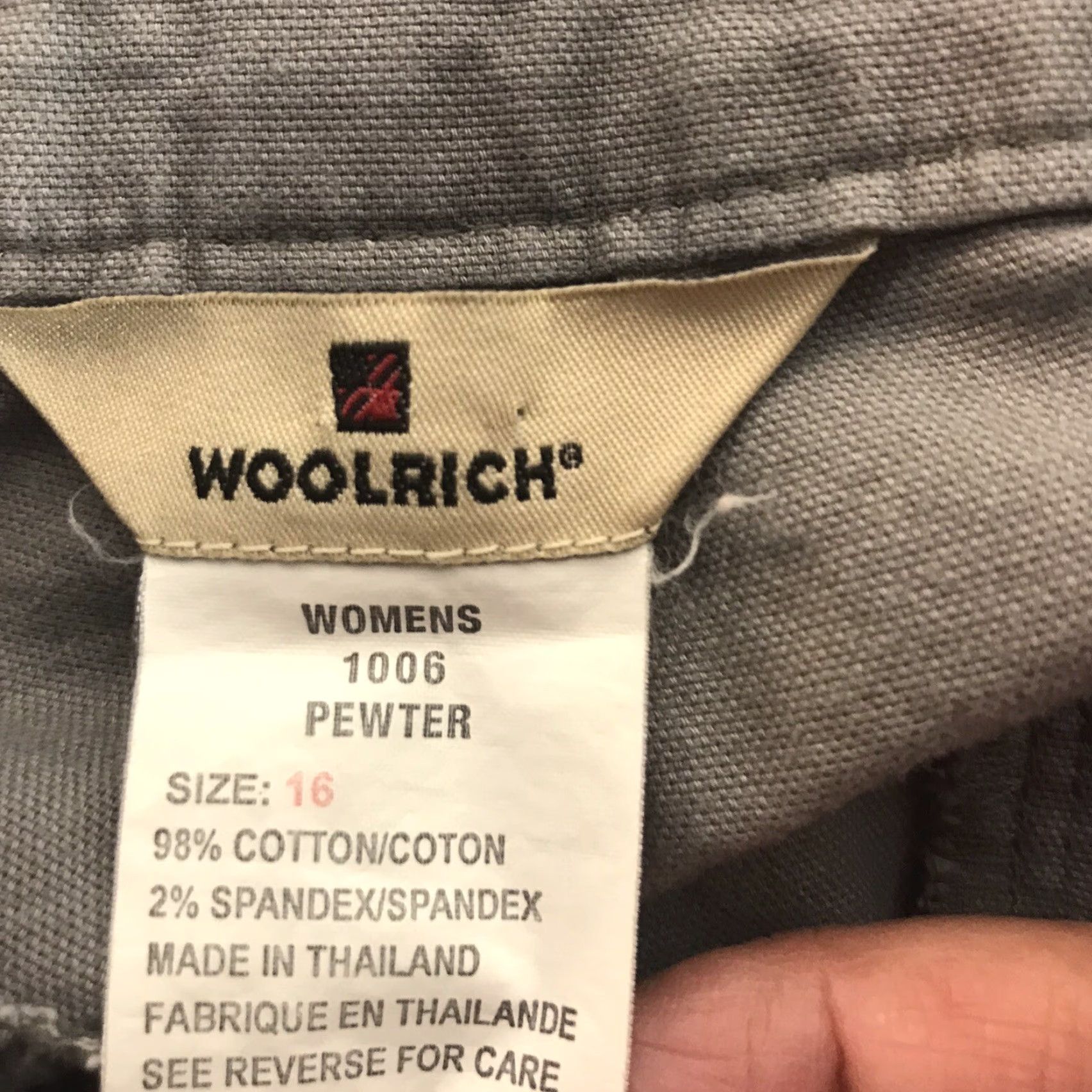 Vintage VINTAGE Woolrich Women's Wide Leg Pants Cotton Gray Size 16 Casual Spring Summer Fall Winter Size 38" / US 16 / IT 52 - 6 Thumbnail