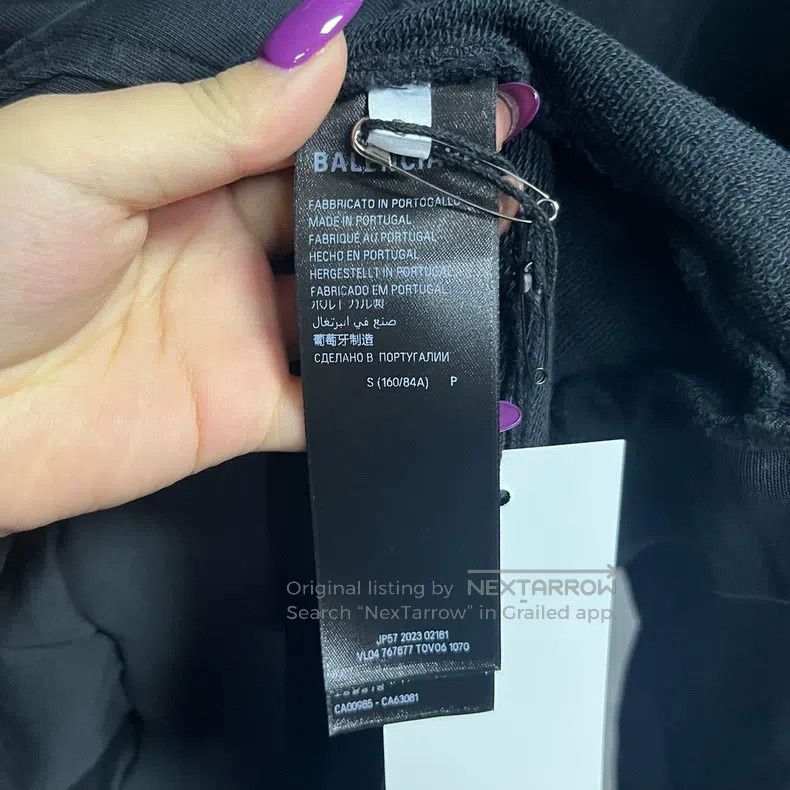 Balenciaga Balenciaga Black Letter Print Pullover Sweatshirt Size US S / EU 44-46 / 1 - 3 Thumbnail