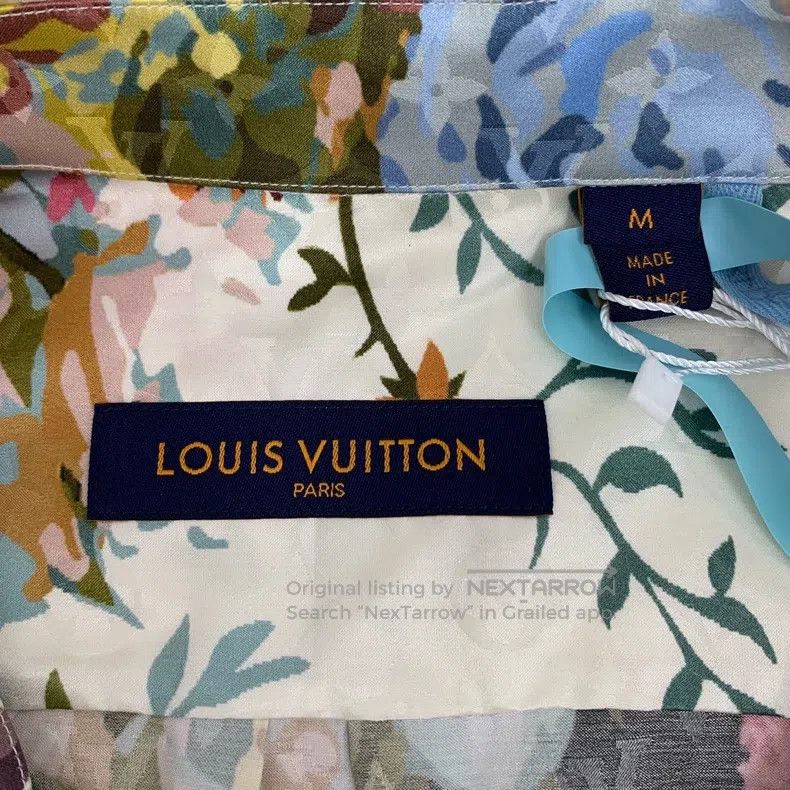 Louis Vuitton Louis Vuitton Color-block floral logo full-print silk lape Size US M / EU 48-50 / 2 - 5 Thumbnail