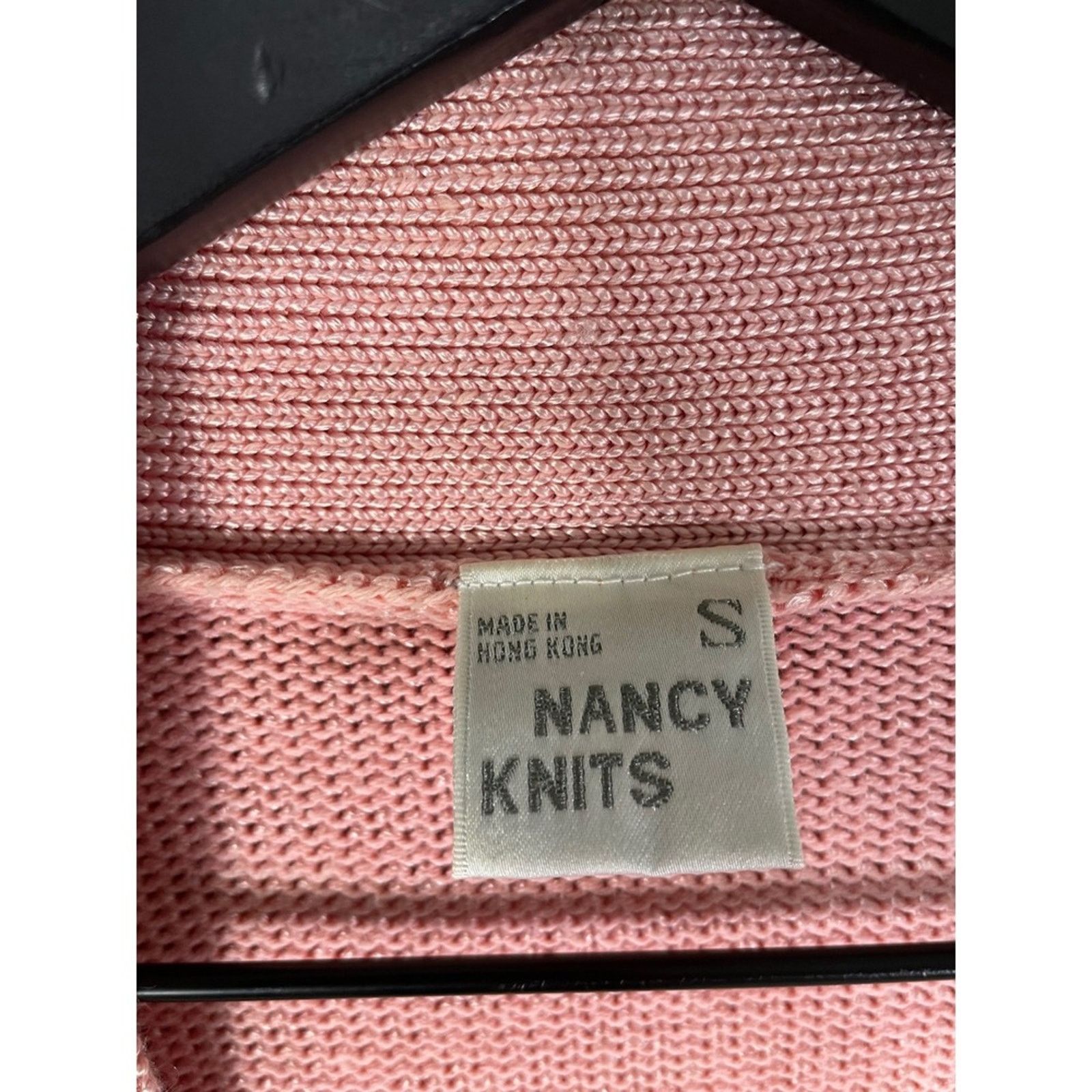 Vintage Nancy Knits Vintage Pink Cardigan Sweater Rayon Small 80's Size S / US 4 / IT 40 - 7 Thumbnail