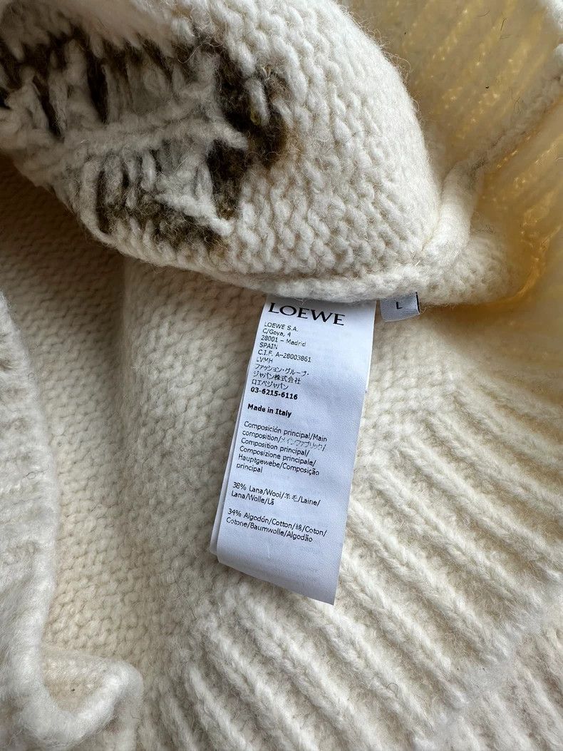 LOEWE Geometric pattern loose knit sweater