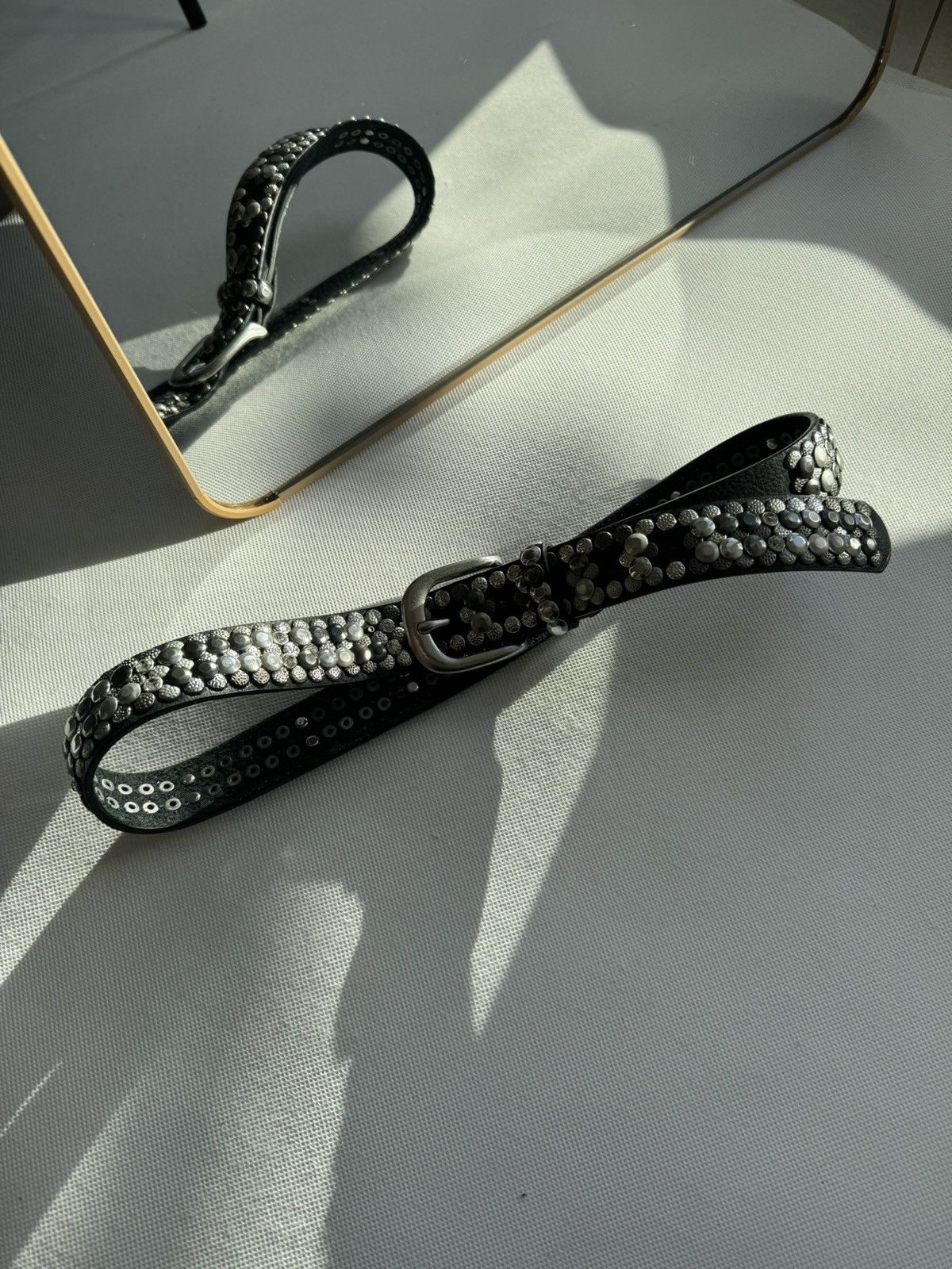 Hysteric Glamour × Japanese Brand Vintage Belts Y2K Rhinestones Punk leather belt Japanese Size ONE SIZE - 4 Thumbnail