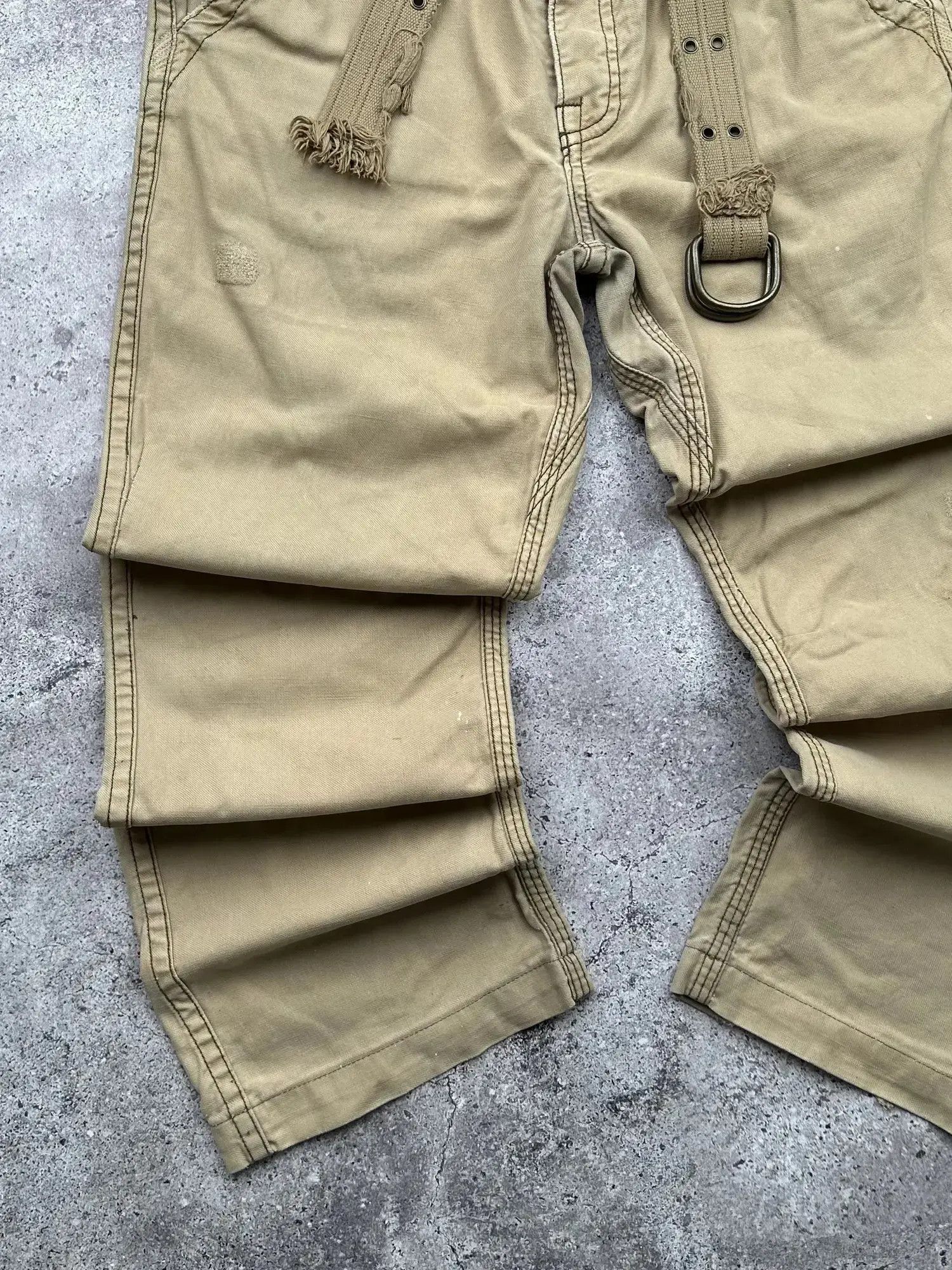 Vintage Vintage Belt Thrashed Wide Pants C627(V468) Size US 33 - 3 Thumbnail