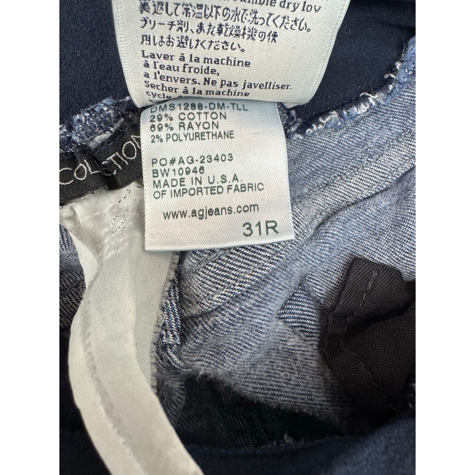 AG Adriano Goldschmied Adriano Goldschmied Maternity Jeans Skinny Full Panel 31 R Size 31" - 8 Thumbnail
