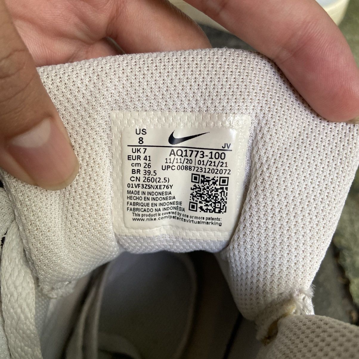 Nike Nike Ebernon Mid 'Triple White AQ1773-100 Size US 8 / EU 41 - 5 Thumbnail