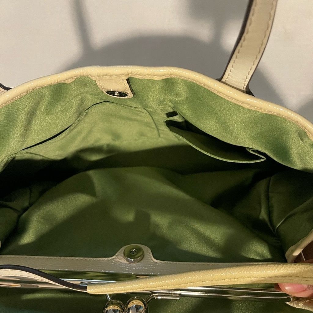 Coach Coach F15658 SV/WT Medium Satchel Handbag - SV Yellow Size ONE SIZE - 4 Thumbnail