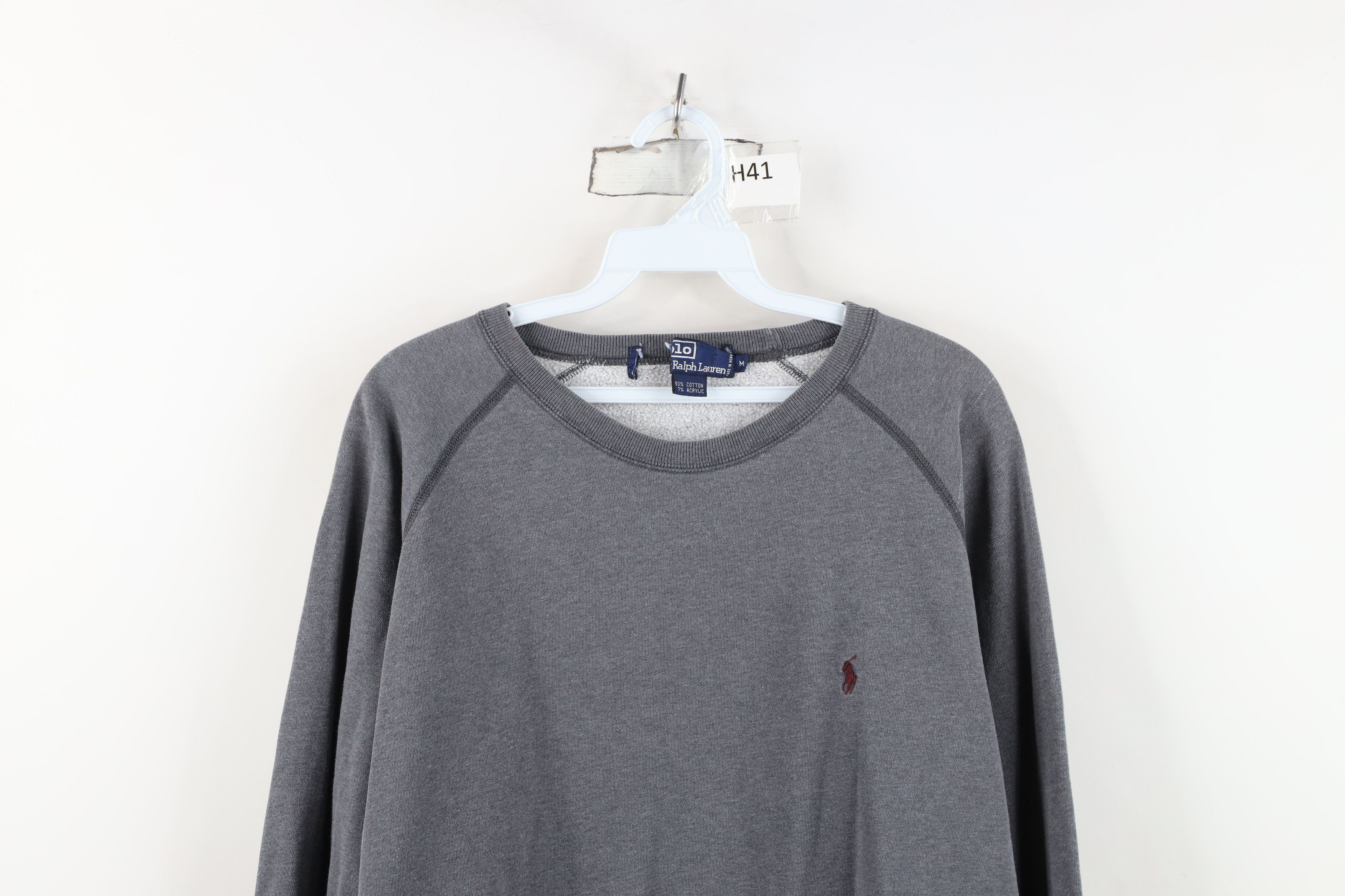 Polo Ralph Lauren Vintage 80s 90s Ralph Lauren Raglan Crewneck Sweatshirt Gray Size US M / EU 48-50 / 2 - 2 Thumbnail