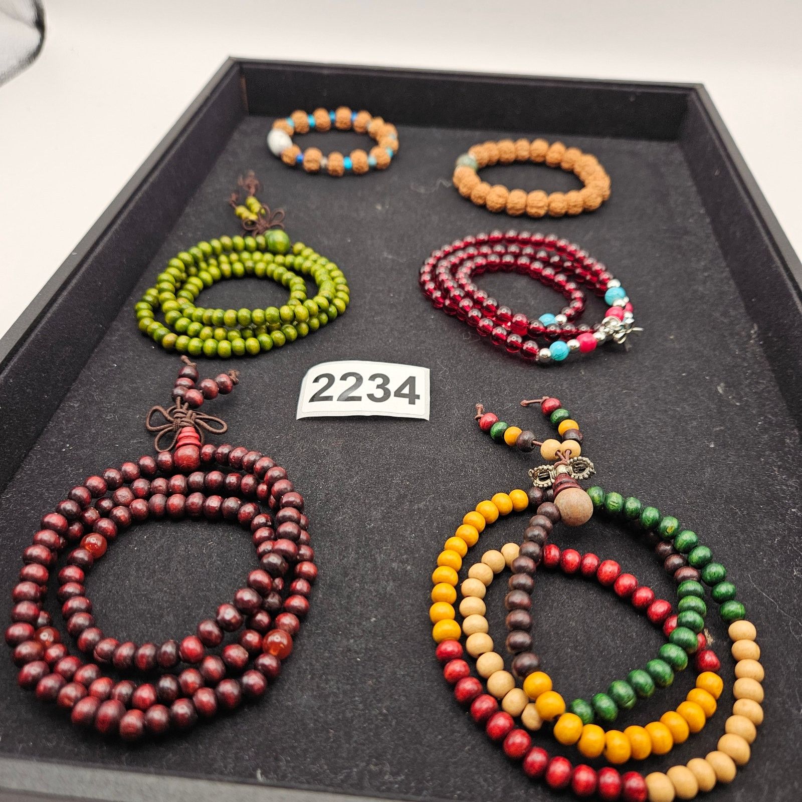 Other LOT OF 6 BOHO MALA BEADED BRACELETS WOOD RUDRAKSHA YOGA Size ONE SIZE - 2 Thumbnail