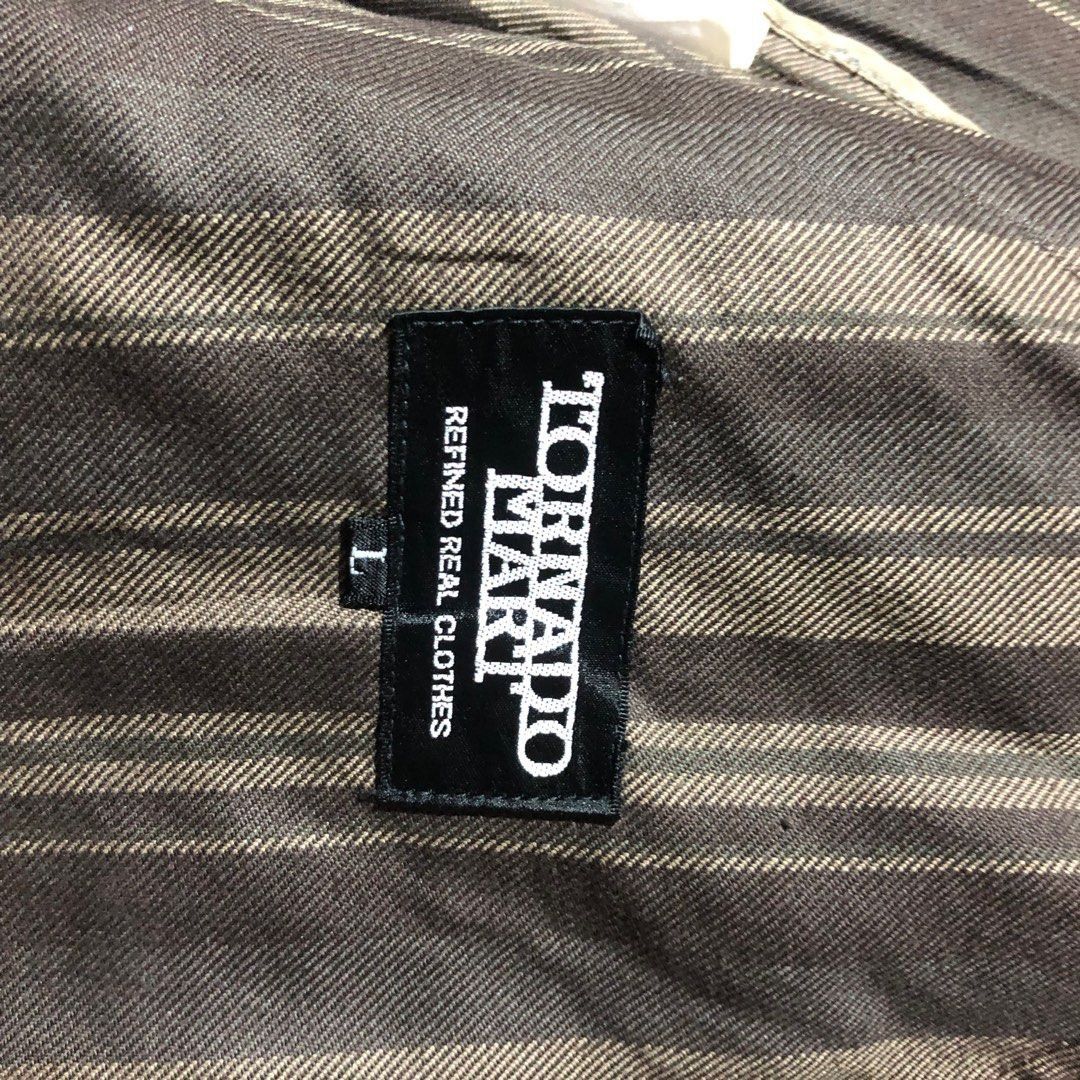 Hysteric Glamour × Japanese Brand × Tornado Mart Tornado mart asymmetric ramones jacket striped Size US L / EU 52-54 / 3 - 3 Thumbnail