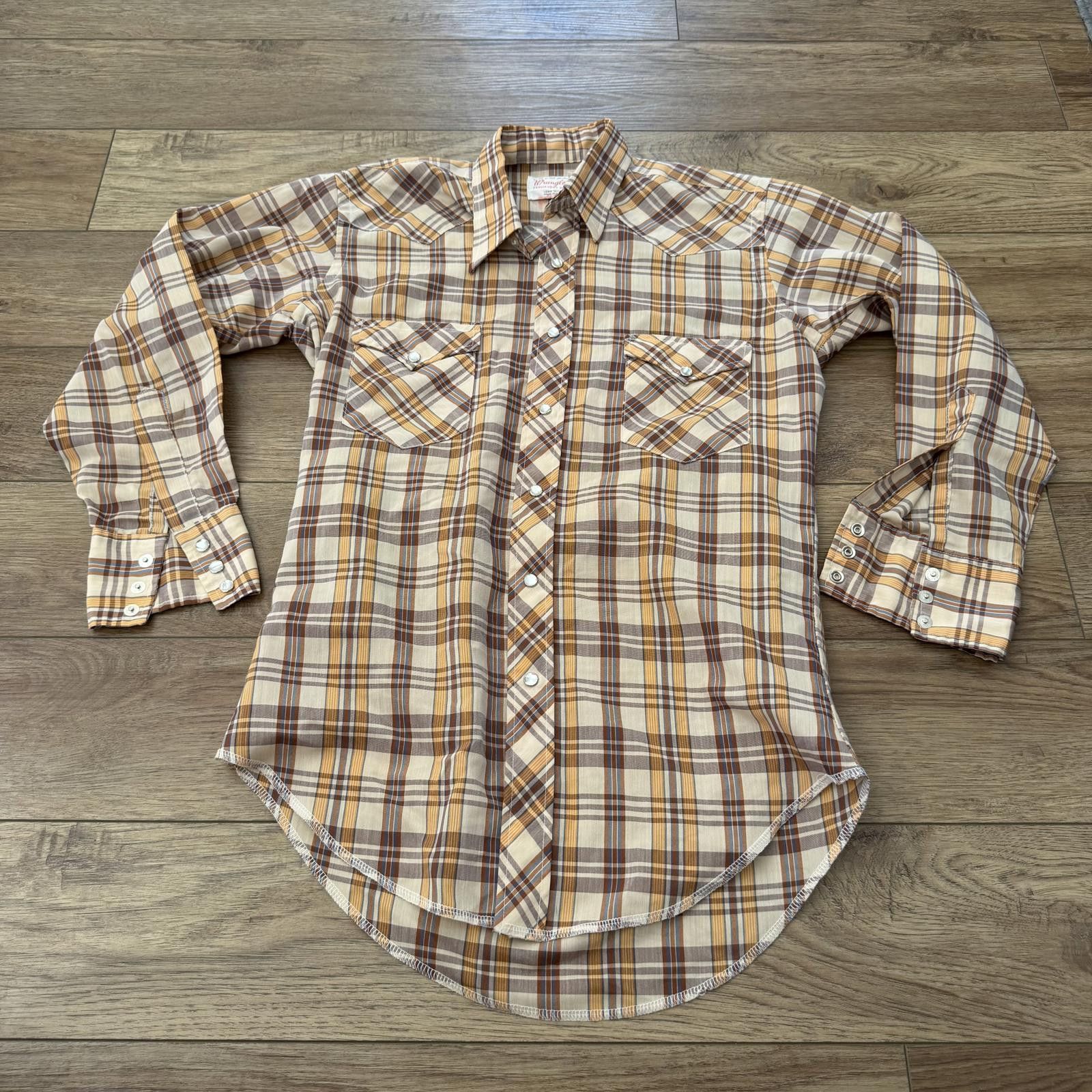 Wrangler Vintage 70s Wrangler Western Permanent Press Snap Shirt Size US S / EU 44-46 / 1 - 1 Thumbnail