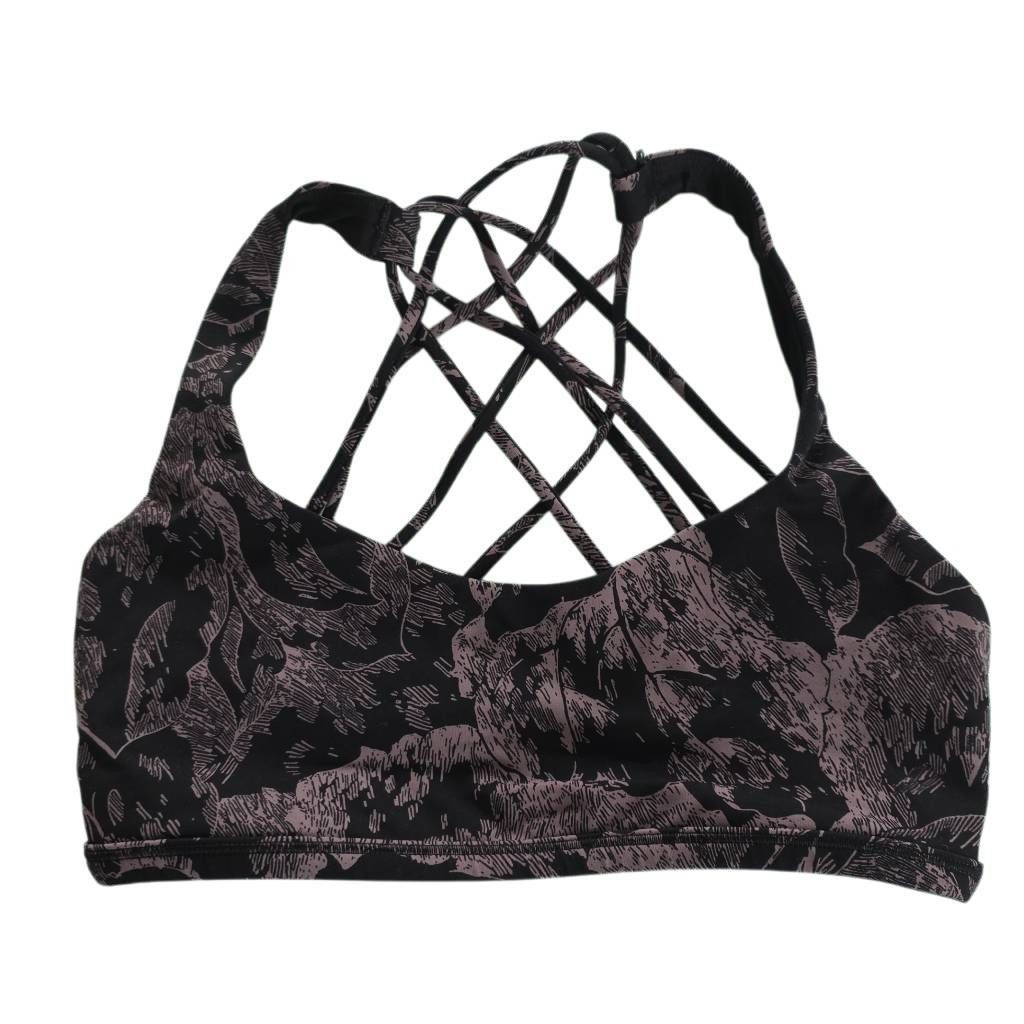 Lululemon Lululemon Women's Size 4 Black Dusky Purple Cross Back Sport Size ONE SIZE - 1 Thumbnail