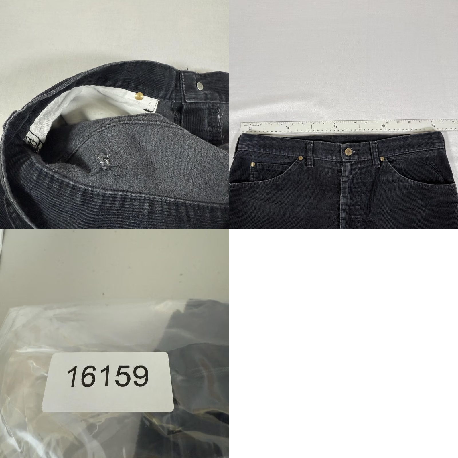 Lee VINTAGE Lee Pants Men 38x32 Black Corduroy Straight Fit 5 Pocket Western USA 80s Size US 38 / EU 54 - 10 Thumbnail