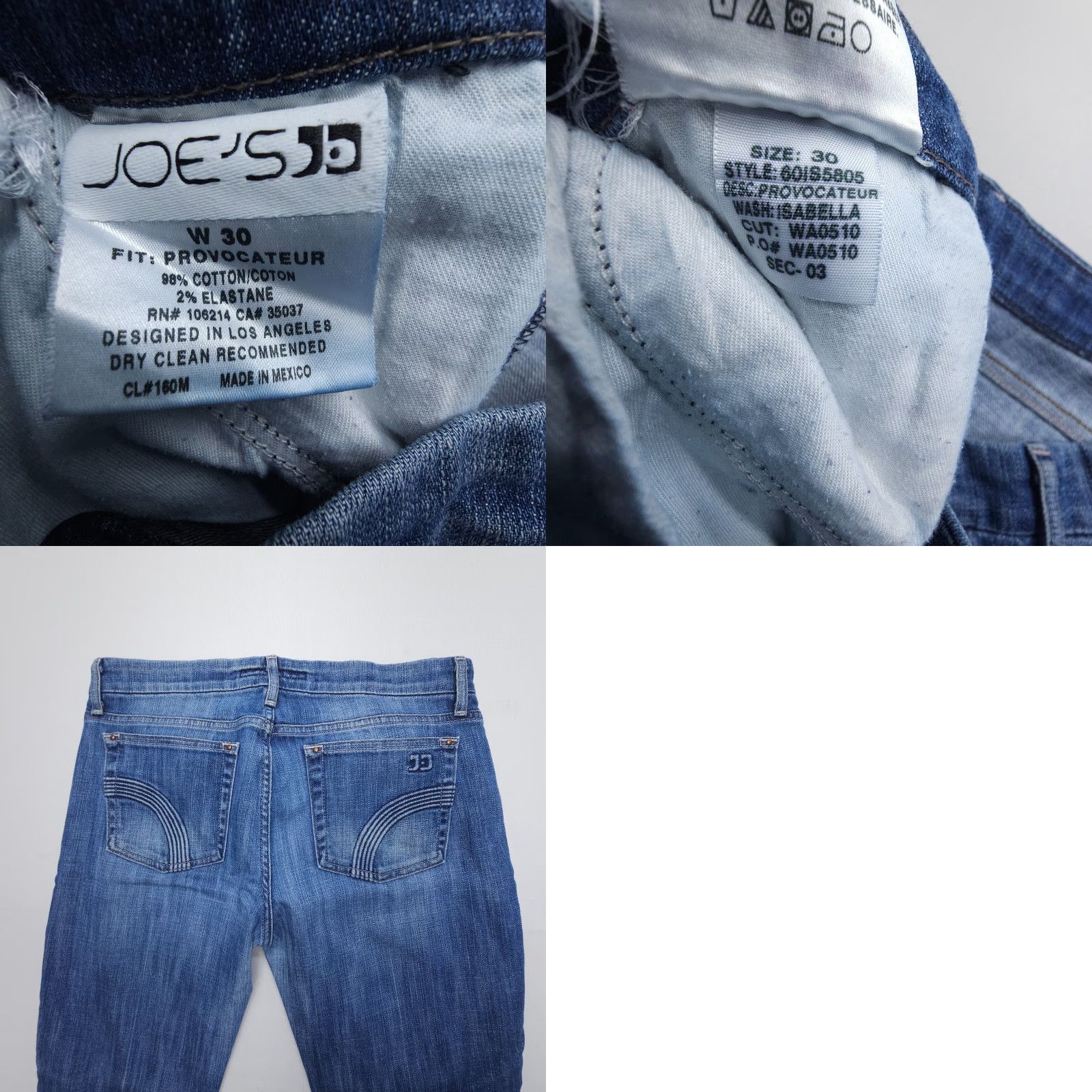 Vintage Joe's Jeans Provocateur Low Rise Bootcut Size 30 Dark Wash Y2K Boho 2000s 30"ins" Size 30" / US 8 / IT 44 - 8 Thumbnail