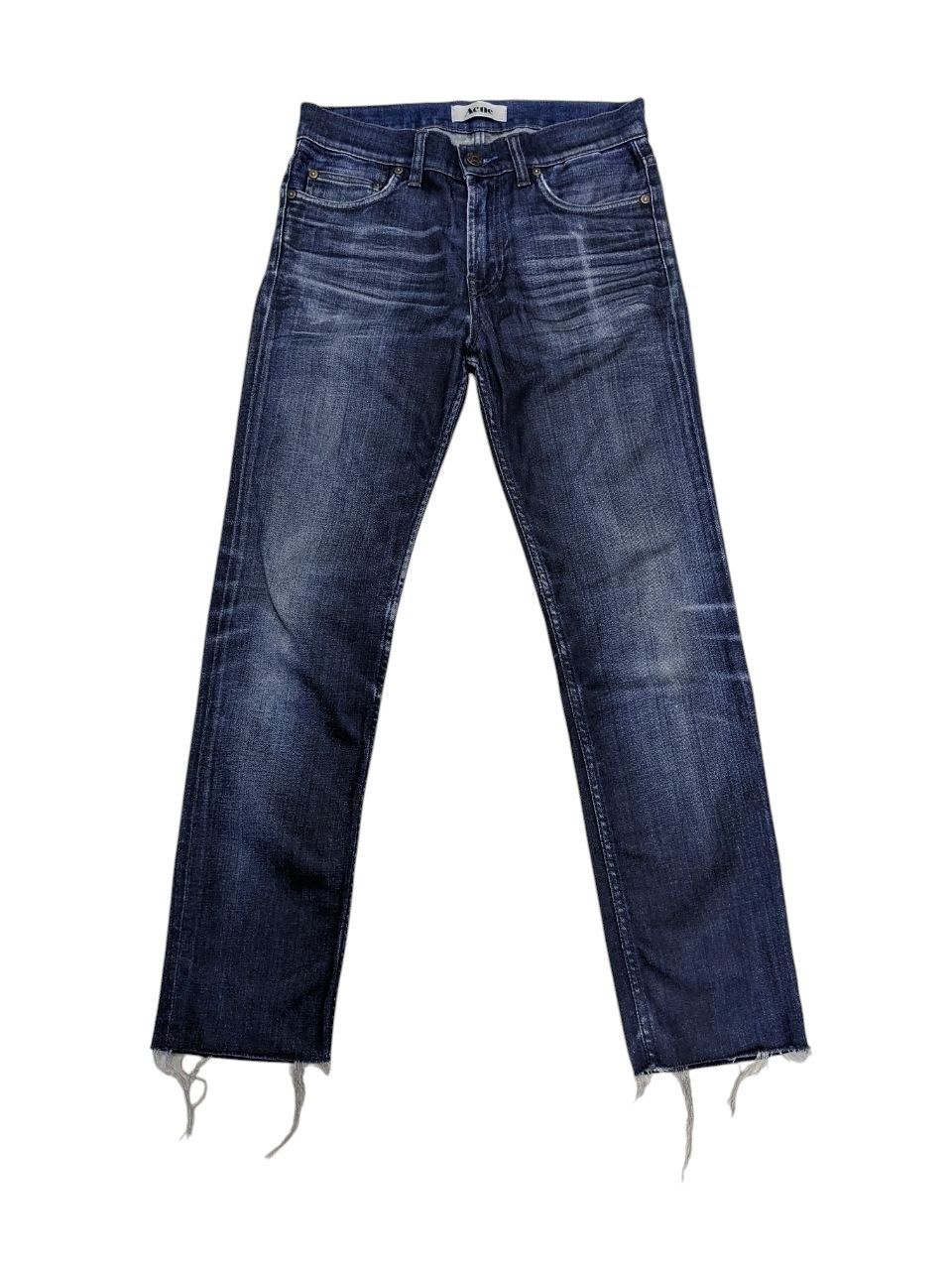 Acne Studios DARK WASH RAW FRAYED HEMLINES ACNE STUDIOS DISTRESSED JEANS Size US 28 / EU 44 - 1 Thumbnail