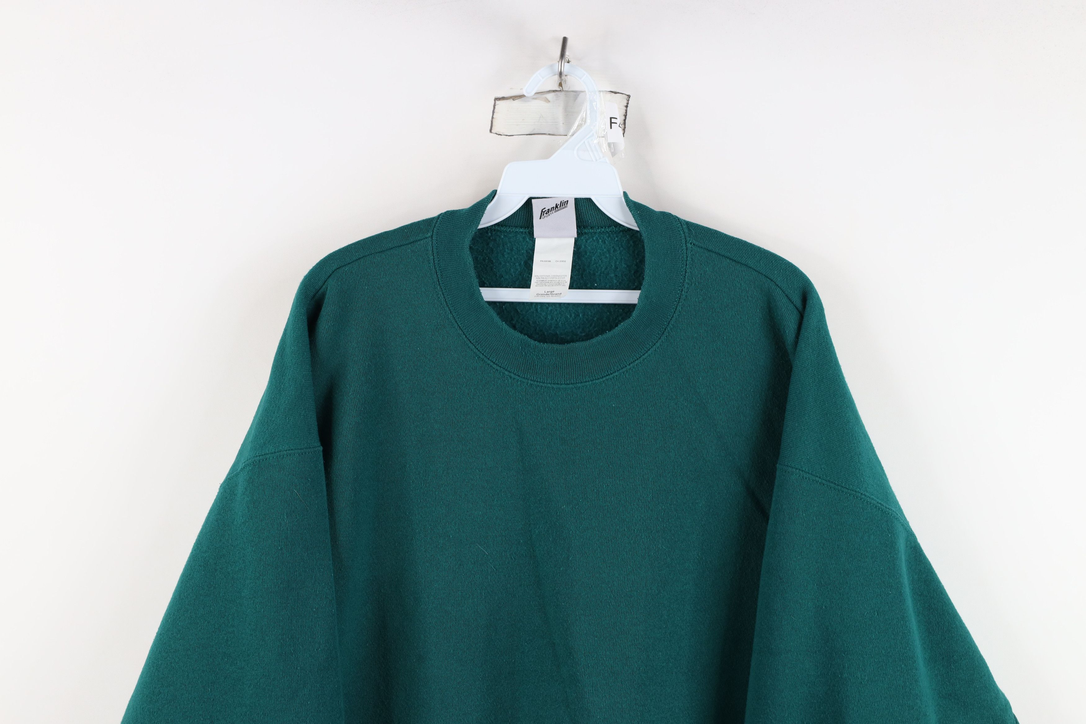 Vintage Vintage 90s Streetwear Blank Crewneck Sweatshirt Green Size US L / EU 52-54 / 3 - 2 Thumbnail