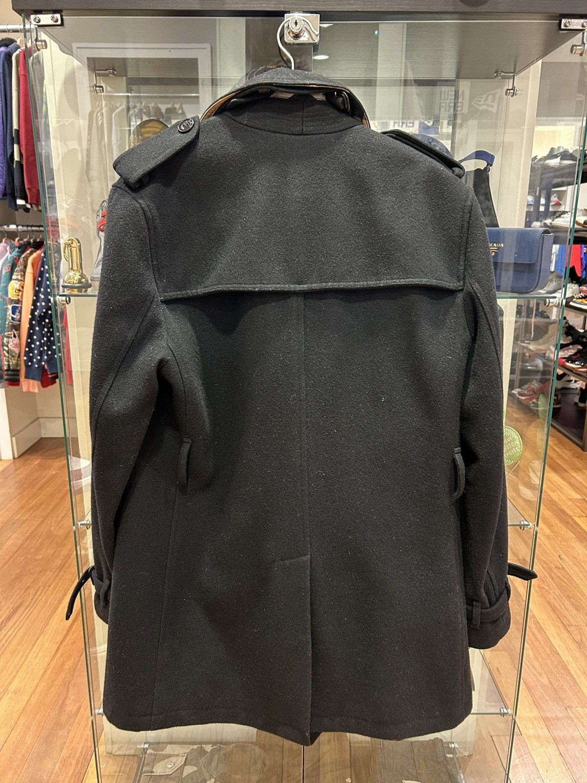 Burberry Burberry Brit Black Overcoat Size US L / EU 52-54 / 3 - 2 Thumbnail