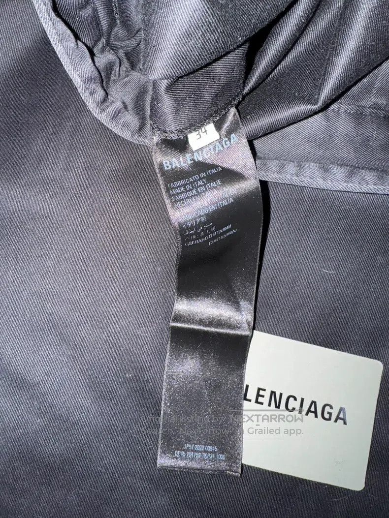 Balenciaga Balenciaga Trousers Black Wide Leg Pants Size 33" - 4 Thumbnail