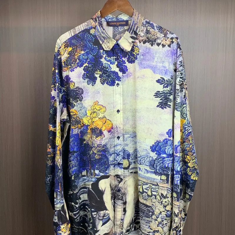 Louis Vuitton Louis Vuitton Multicolor Silk Blend Long Sleeve Shirt 0089 Size US XL / EU 56 / 4 - 1 Thumbnail