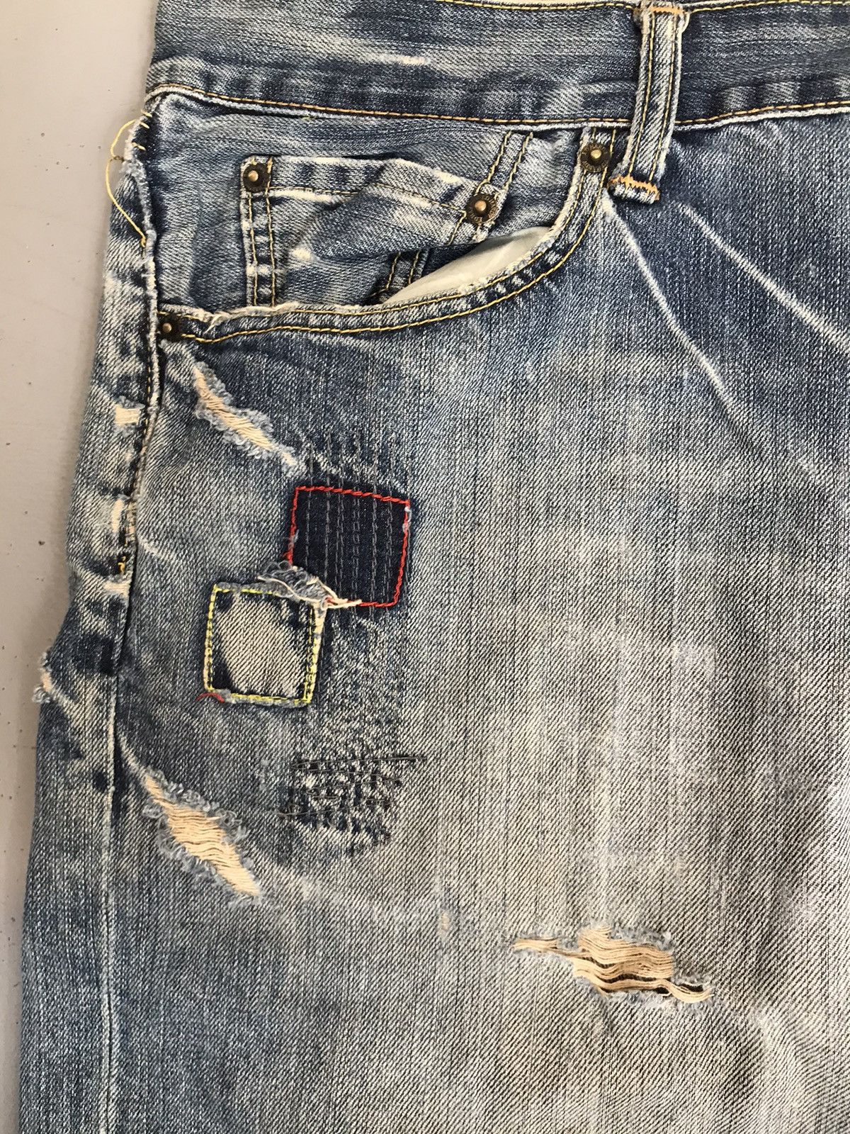 Ed Hardy × Vintage Vintage Ed hardy embroidered denim Size US 41 - 4 Thumbnail
