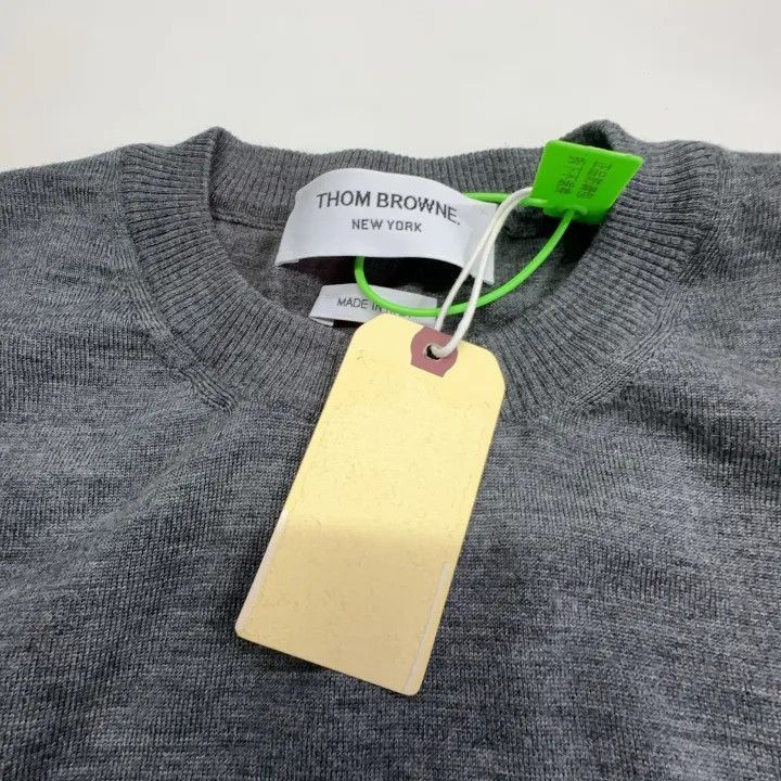 Thom Browne Thom Browne Gray Striped Long Sleeve Sweater -2507 Size US M / EU 48-50 / 2 - 2 Thumbnail