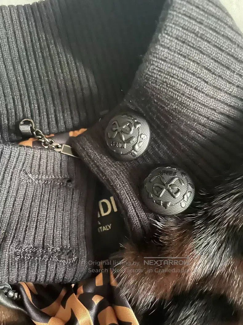 Fendi Fendi Classic FF Full Print Mink Fur Patchwork Jacket with Size S / US 4 / IT 40 - 3 Thumbnail