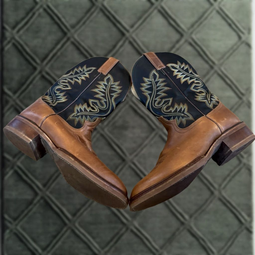 Justin Boots Justin Boots 1138 Brown Leather Western Cowboy Boot EE Mid-Calf Size 10.5 EUC Mens Shoes Size US 11 / EU 44 - 1 Thumbnail
