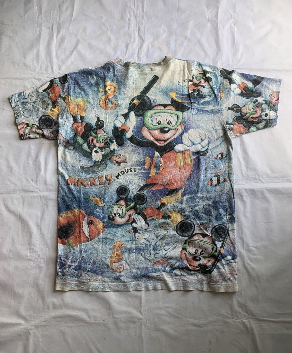 Disney × Medicom Toy × Number (N)ine Vintage RARE Japan Disney Mickey Mouse Aop Tee Size US M / EU 48-50 / 2 - 15 Thumbnail