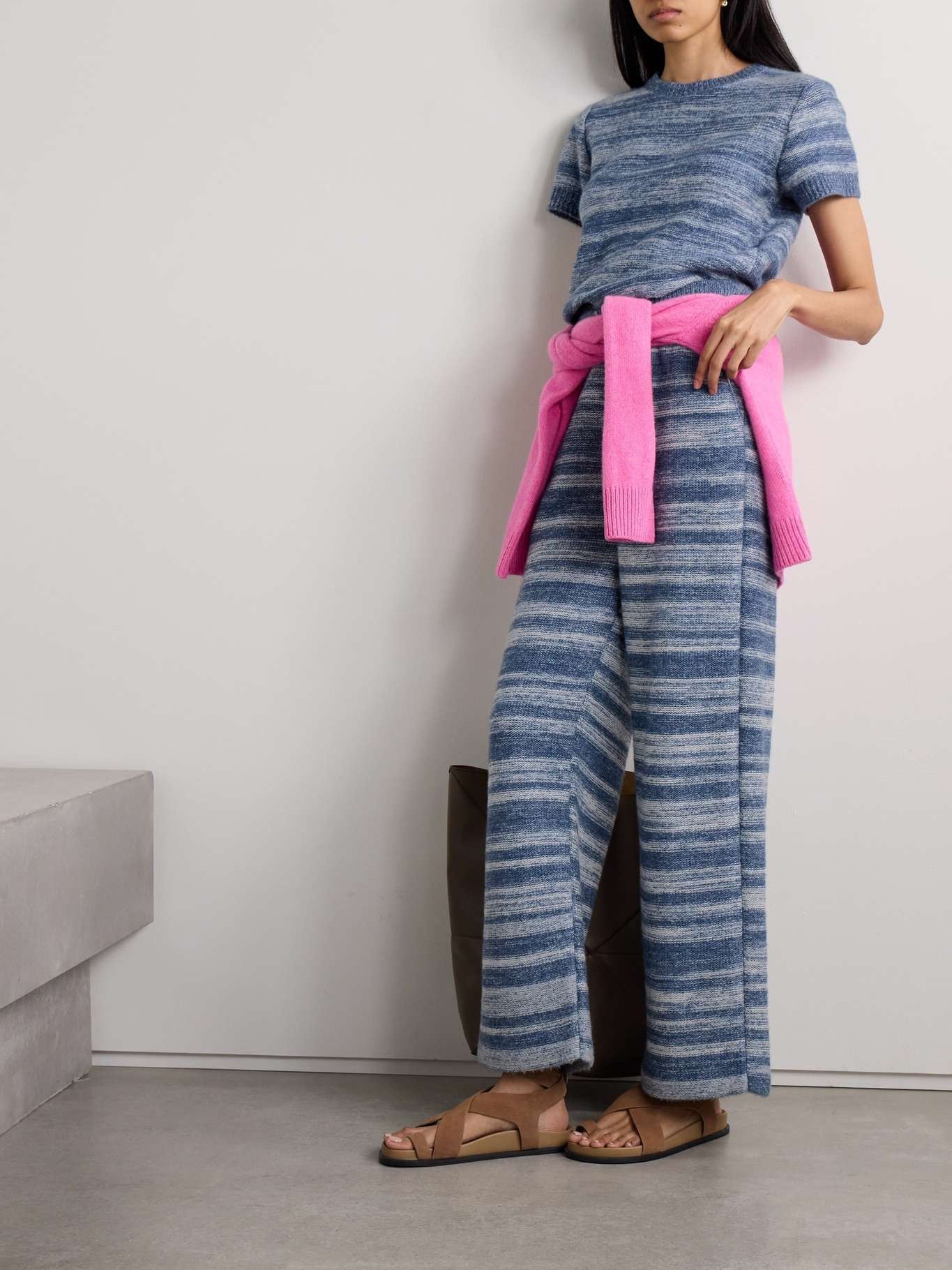 The Elder Statesman $1200 The Elder Statesman Nimbus Crest Cashmere Stripe Pants Size 30" / US 8 / IT 44 - 4 Thumbnail