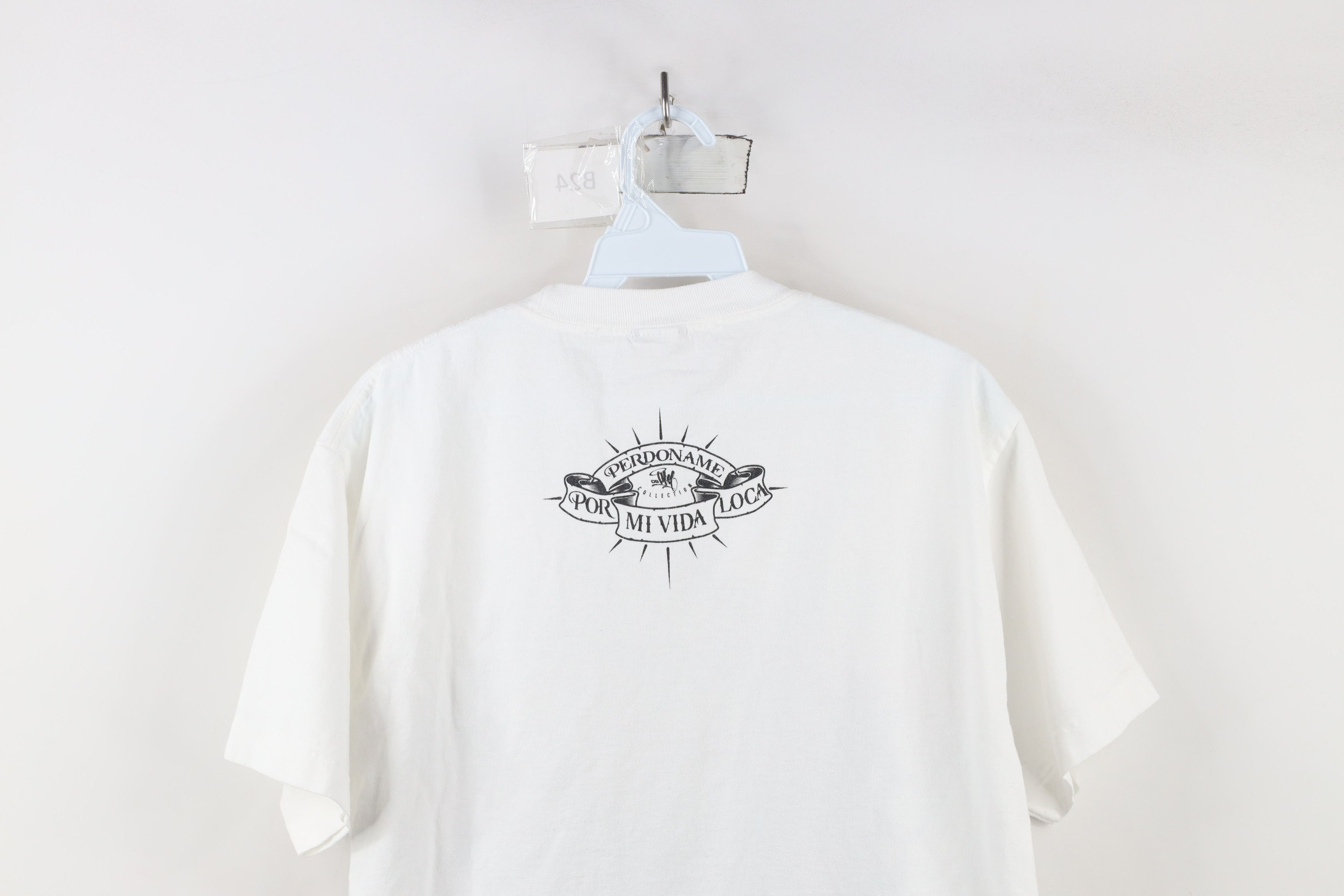 Vintage Vintage 90s Streetwear Mi Vida Loca Skeleton Rose T-Shirt Size US M / EU 48-50 / 2 - 9 Thumbnail