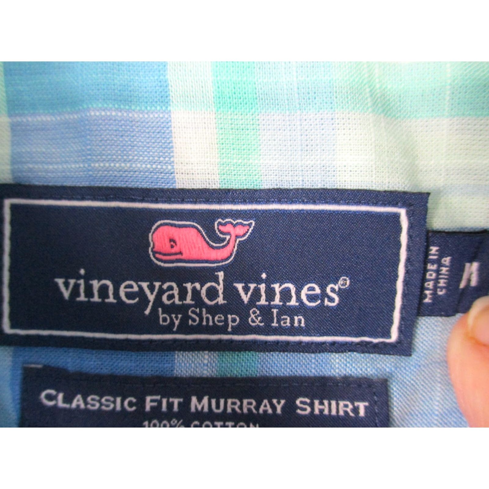 Vineyard Vines Vineyard Vines Shirt Medium Men Greenwich Blue Gingham Plaid Classic Murray Size US L / EU 52-54 / 3 - 5 Thumbnail