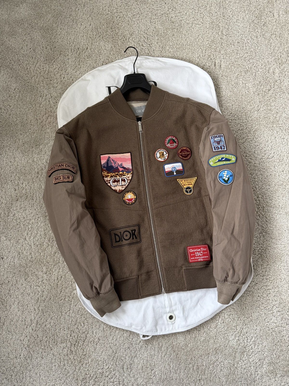 Dior Dior Homme Wool Varsity Bomber Jacket Size US XL / EU 56 / 4 - 1 Thumbnail