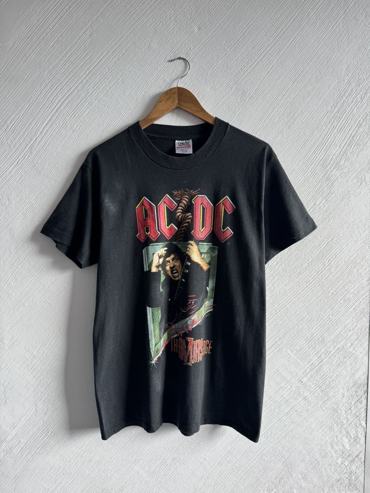 AC/DC Vintage AC/DC 1990 The Razors Edge Tour Rare Rock Shirt Sz L Size US L / EU 52-54 / 3 - 1 Thumbnail