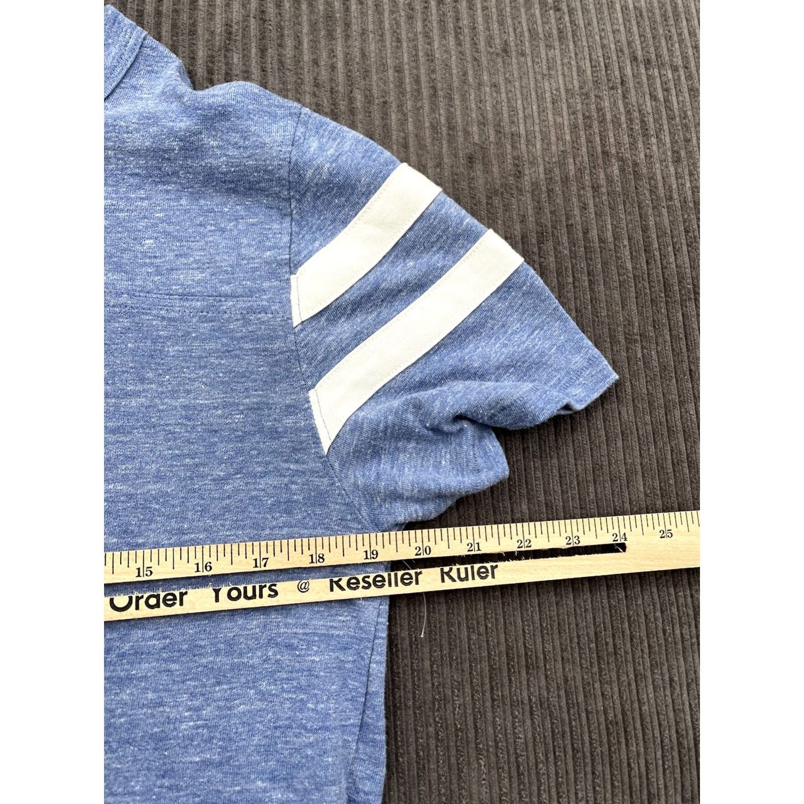 Vintage Young & Reckless Men Football T-Shirt L Blue White Striped Casual Size US L / EU 52-54 / 3 - 5 Thumbnail