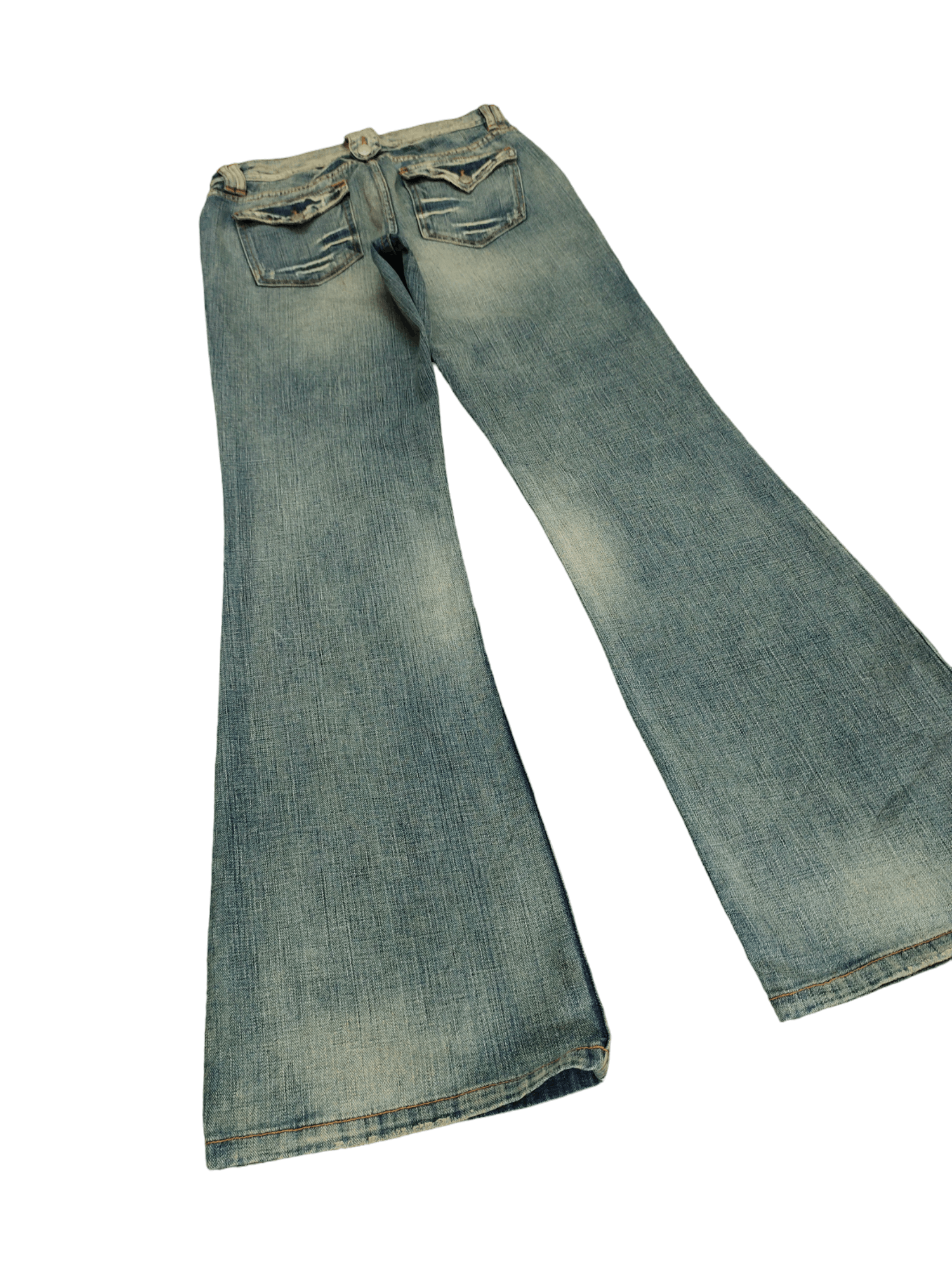 Le Grande Bleu (L.G.B.) Flare Jeans The Limited Distress Faded Low Rise Boot Cut Y2k Size US 30 / EU 46 - 14 Thumbnail