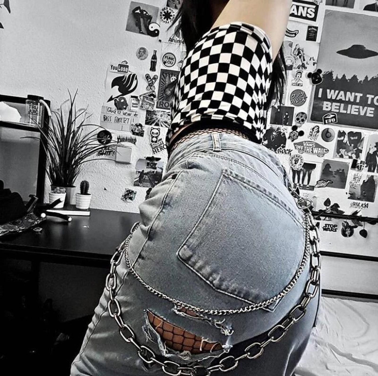 The Unbranded Brand y2k Zipper trim jeans Size US 32 / EU 48 - 1 Thumbnail