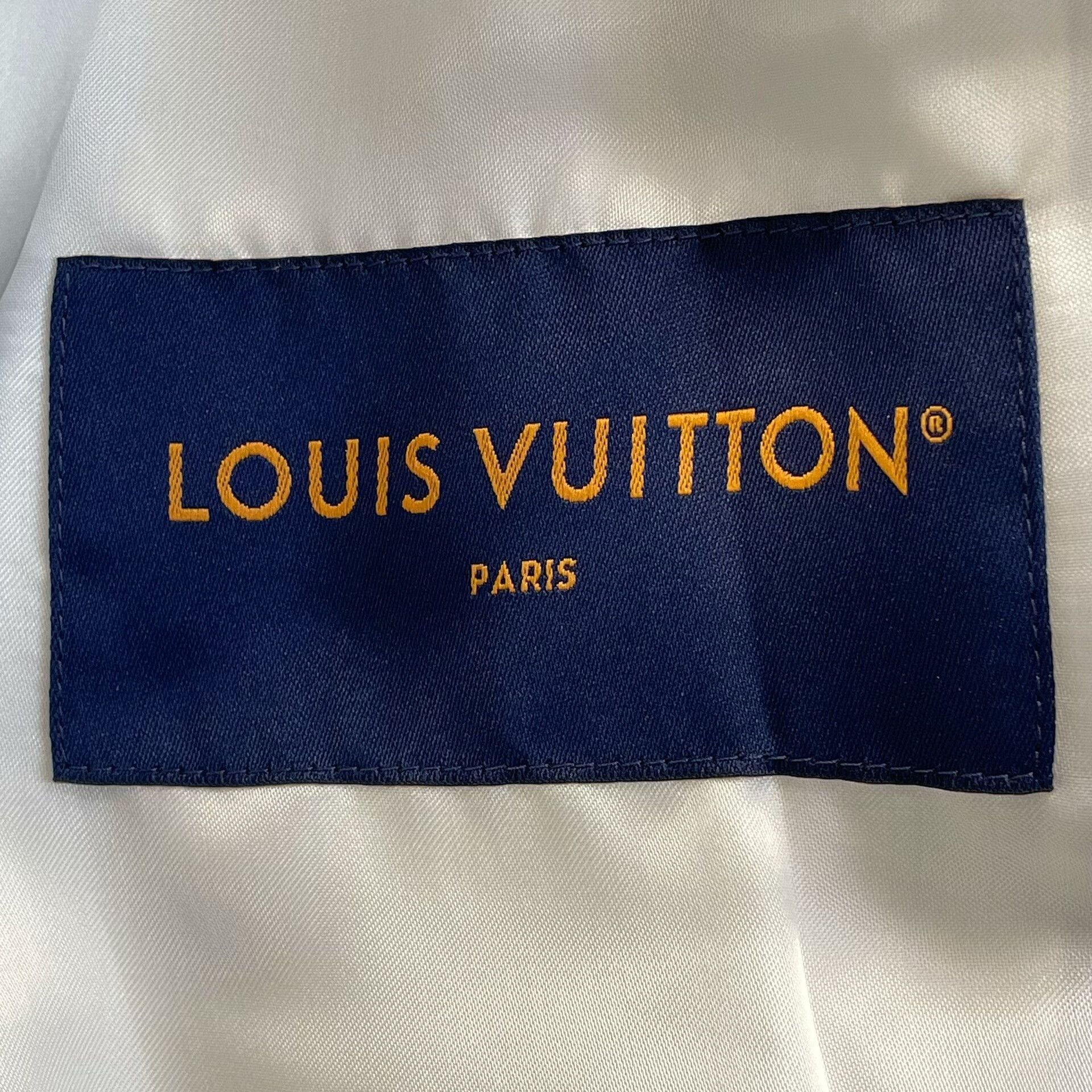Louis Vuitton white logo lambskin leather jacket for men Size US L / EU 52-54 / 3 - 5 Thumbnail