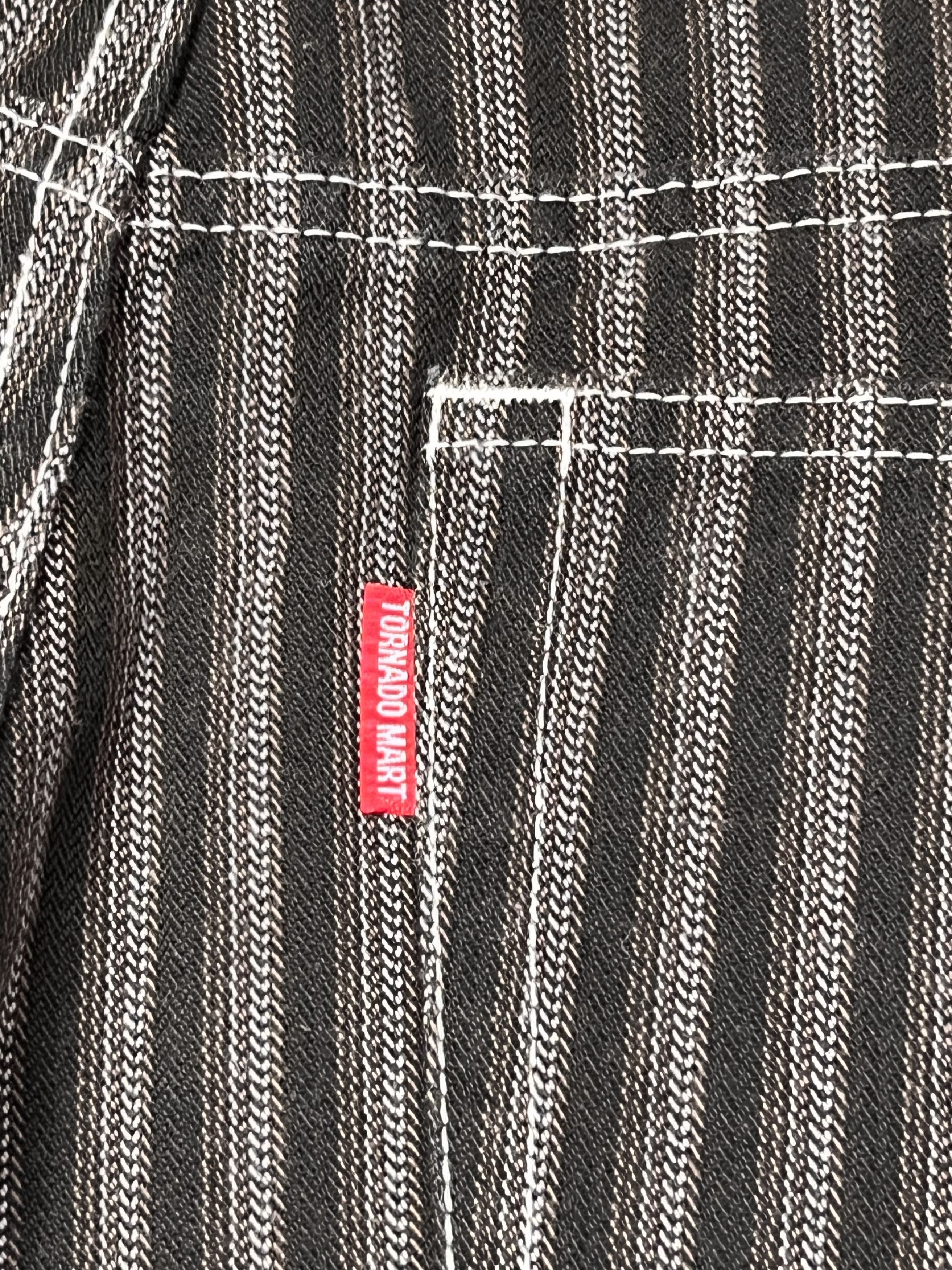 Tornado Mart FYE FLARE🔥VINTAGE TORNADO MART JAPAN Hickory Stripes Denim Size US 31 - 11 Thumbnail