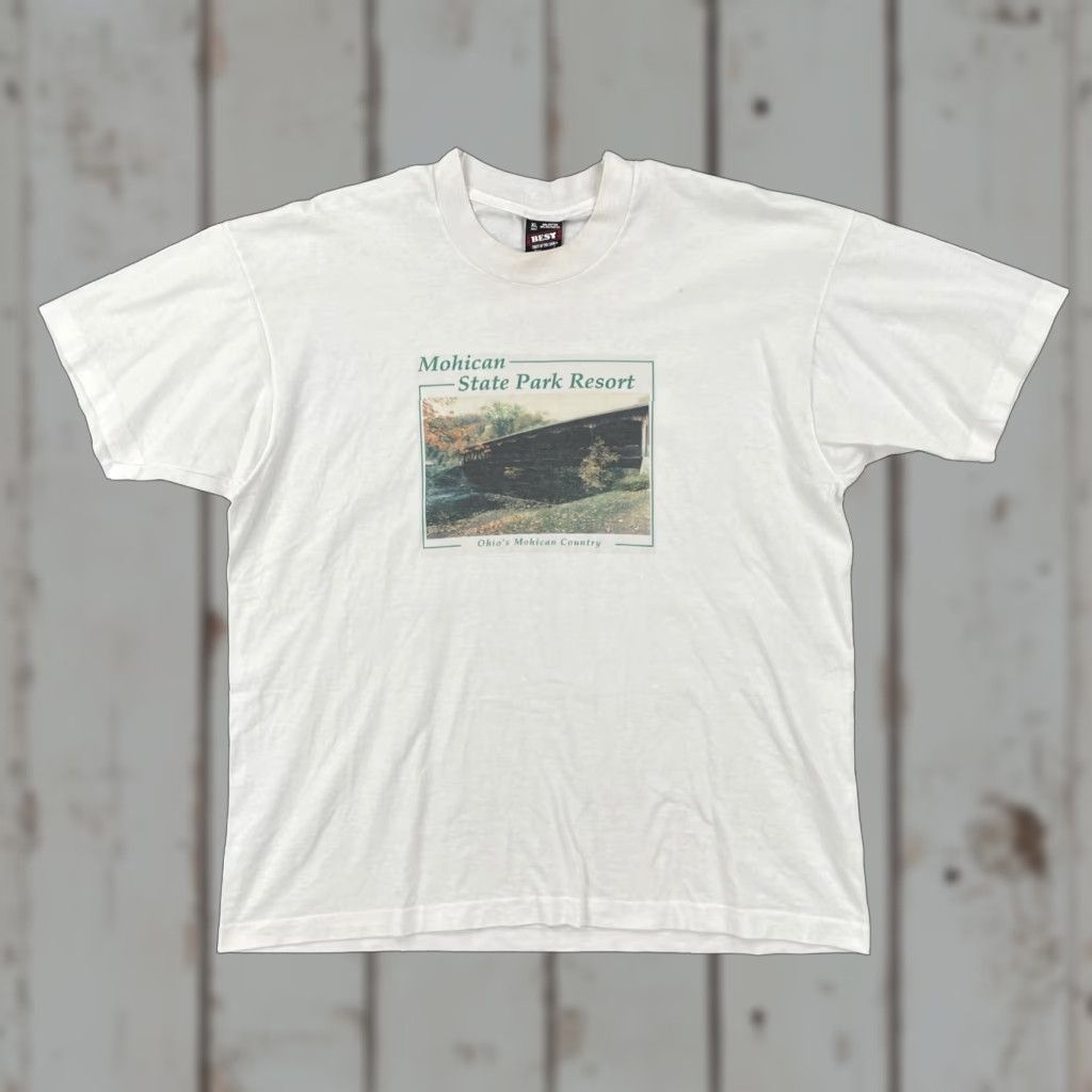 Fruit Of The Loom VINTAGE Fruit of the Loom XL White Single Stitch T Shirt Mens USA Crew Neck Short Sleeve 100% Cotton Size US XL / EU 56 / 4 - 1 Thumbnail