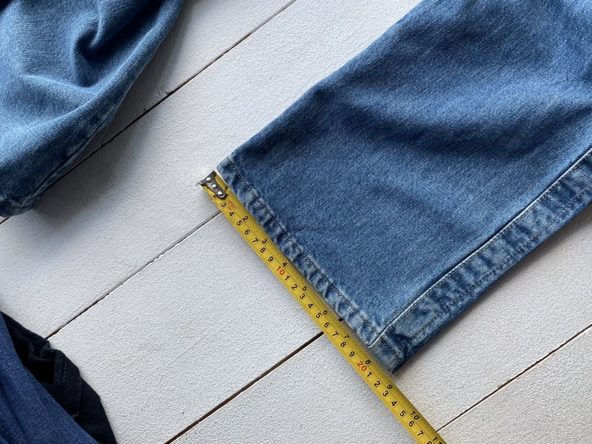 Designer × Dirk Bikkembergs × Vintage 🔥90s Dirk Bikkembergs Flare Bottom Blue Womens Jeans Bell Size 29" - 16 Thumbnail