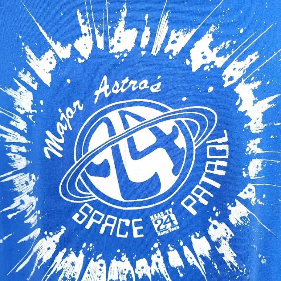 Hanes VINTAGE Hanes Major Astros Space Patrol T Shirt Mens Size Medium Blue 80s KSAS TV USA Space 80s Kid's Show Size US M / EU 48-50 / 2 - 3 Thumbnail