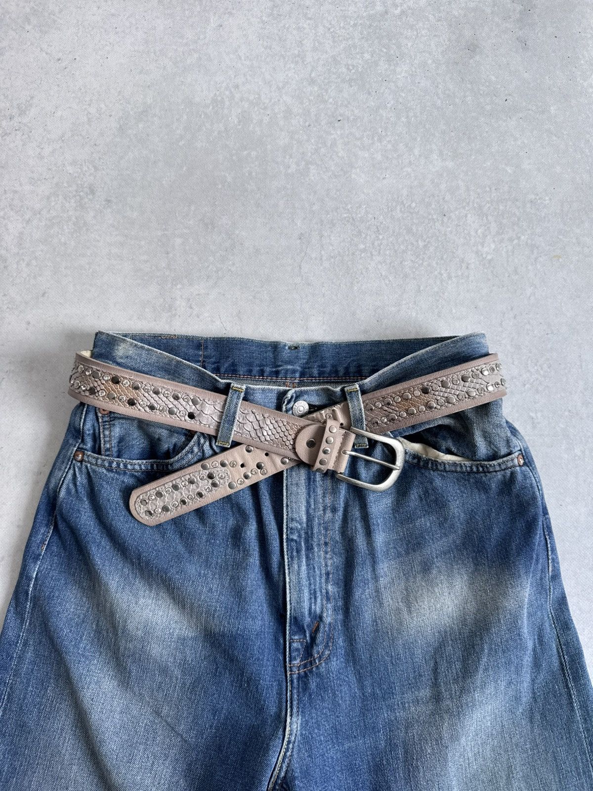 KMRii Y2K KMRii Style Japan Leather Metal Glamour Unisex Belt Size ONE SIZE - 1 Thumbnail