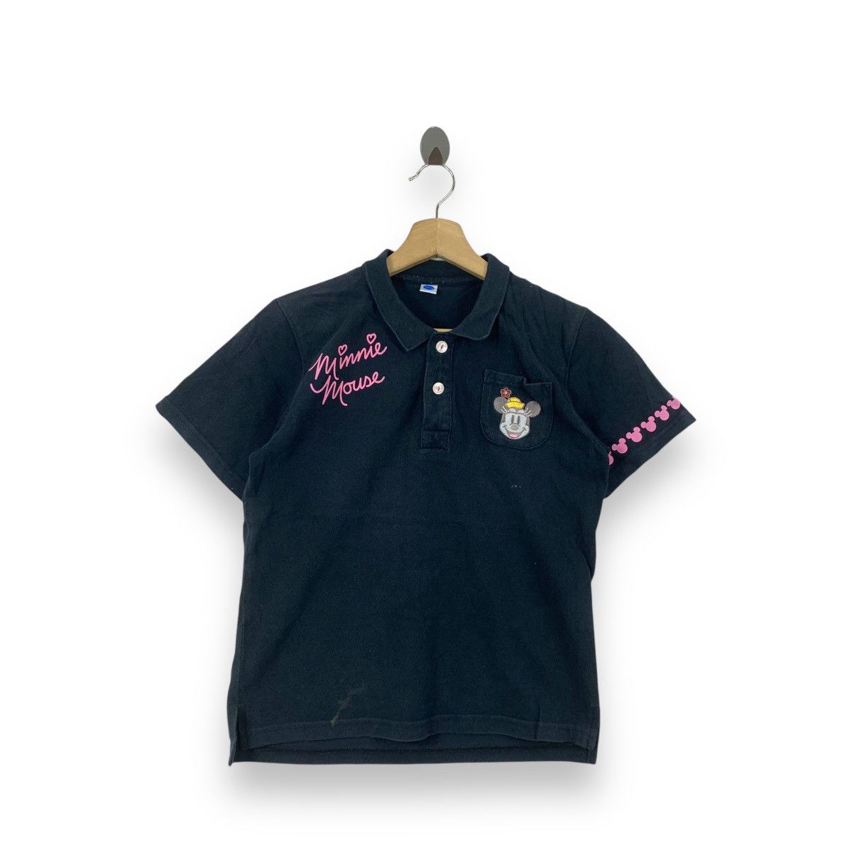 Disney DISNEY MINNIE MOUSE Embossed Cartoon Polo Tee Shirt Size M / US 6-8 / IT 42-44 - 1 Thumbnail