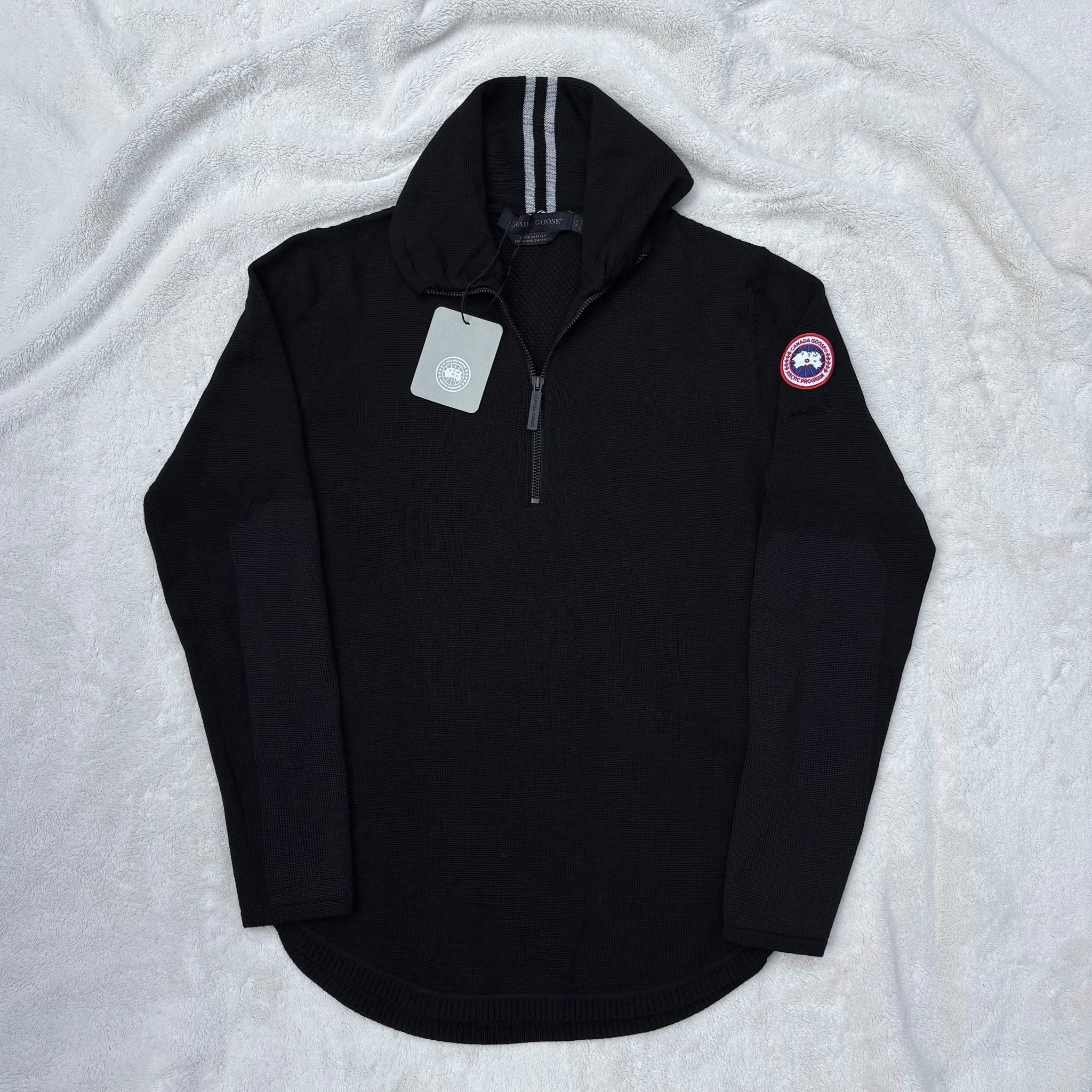 Canada Goose Canada Goose Black Fairhaven Wool 1/2 Zip Sweater Size M / US 6-8 / IT 42-44 - 1 Thumbnail