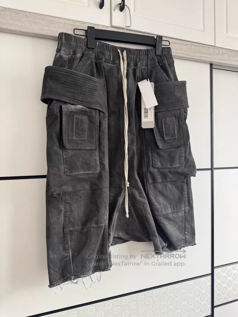 Rick Owens RICK OWENS size S Denim Wax-Face Double-Ring Short Pants Size US 27 - 2 Thumbnail
